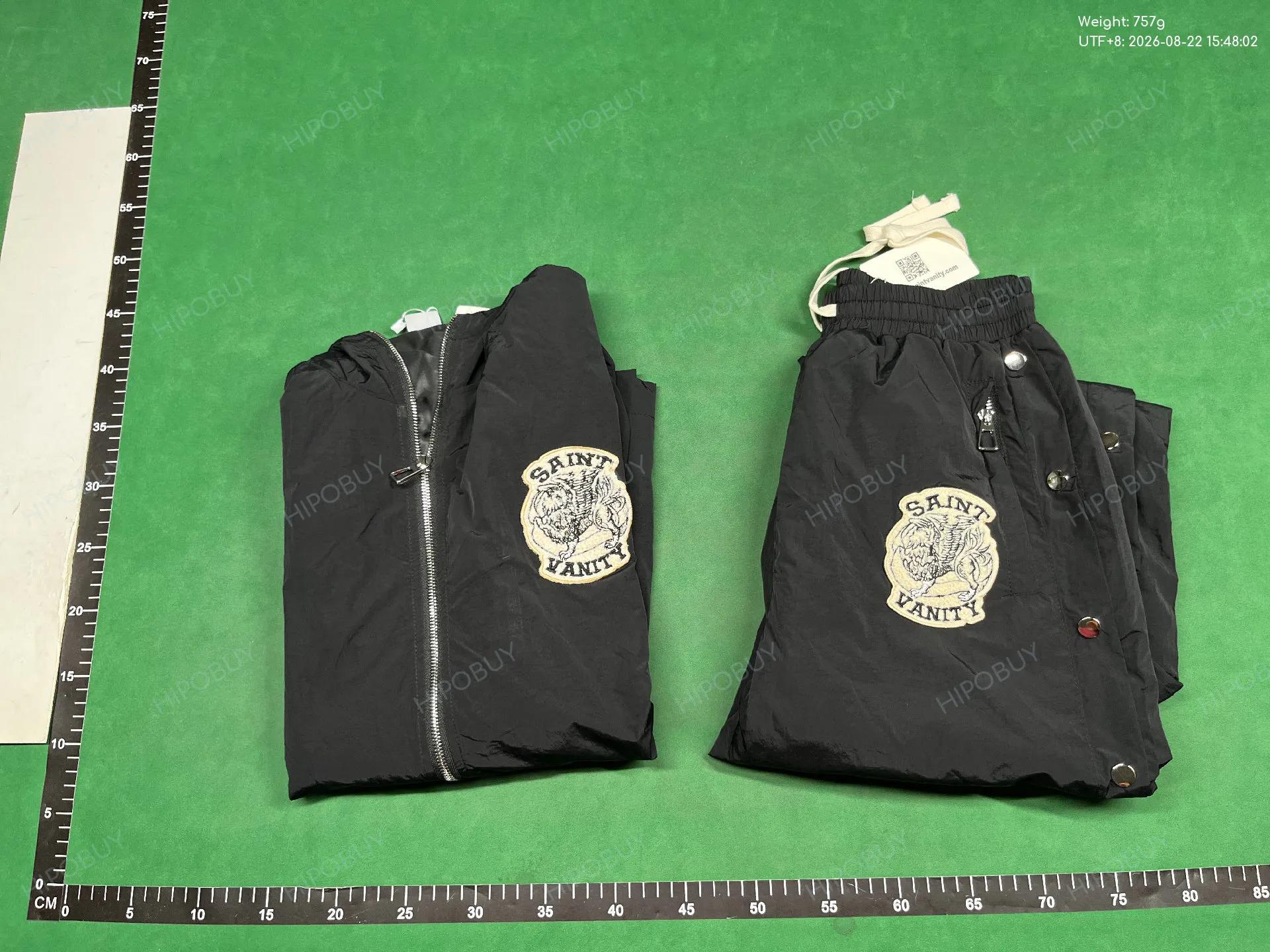 Foto QC 4 de Saint Vanity Nylon Button Up Hooded Shirt Black