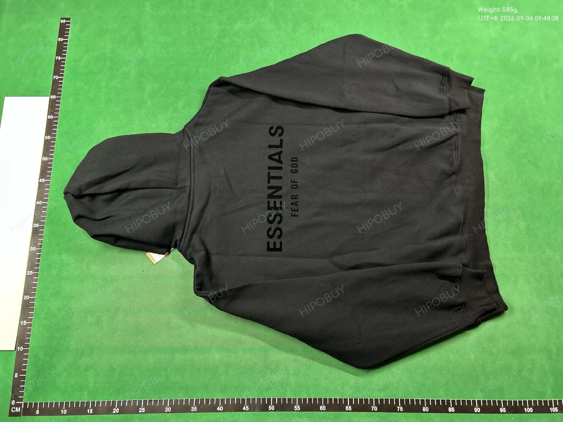 Foto QC 7 de Fear of God Essentials Sweater Logo Hoodie Black