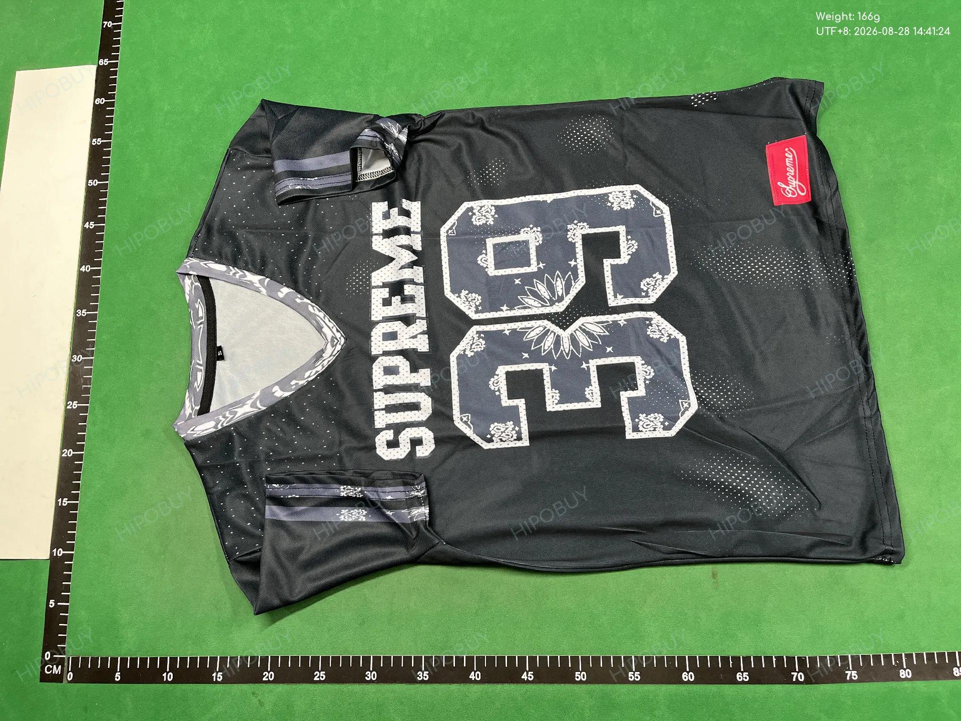 Foto QC 2 de Supreme Jersey World Famous Script Number 7 Black