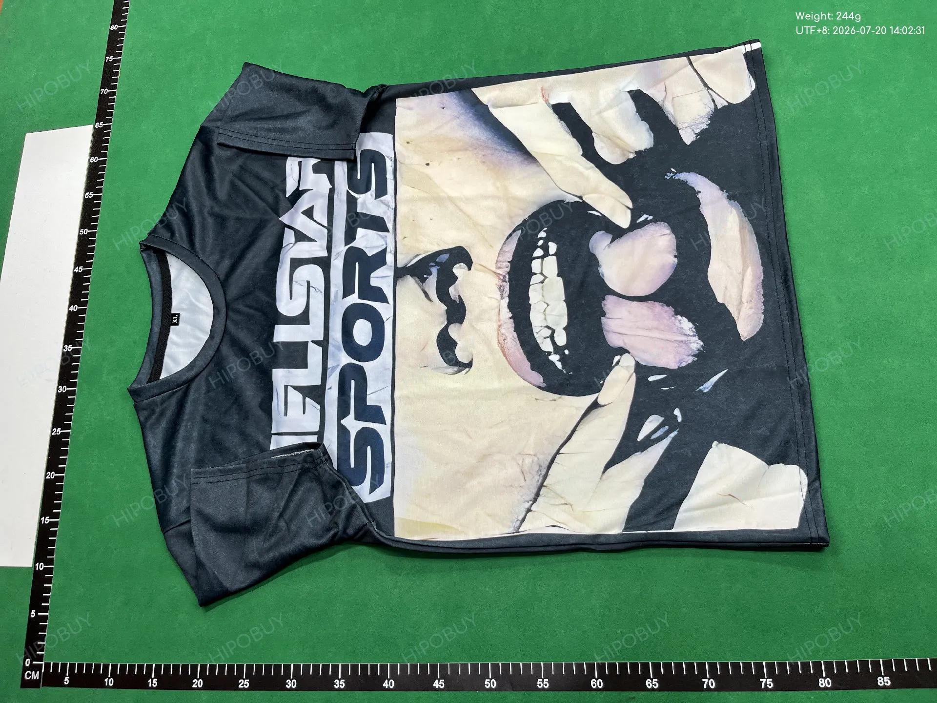 Foto QC 2 de Hellstar Records T-shirt Vintage Face Print Black