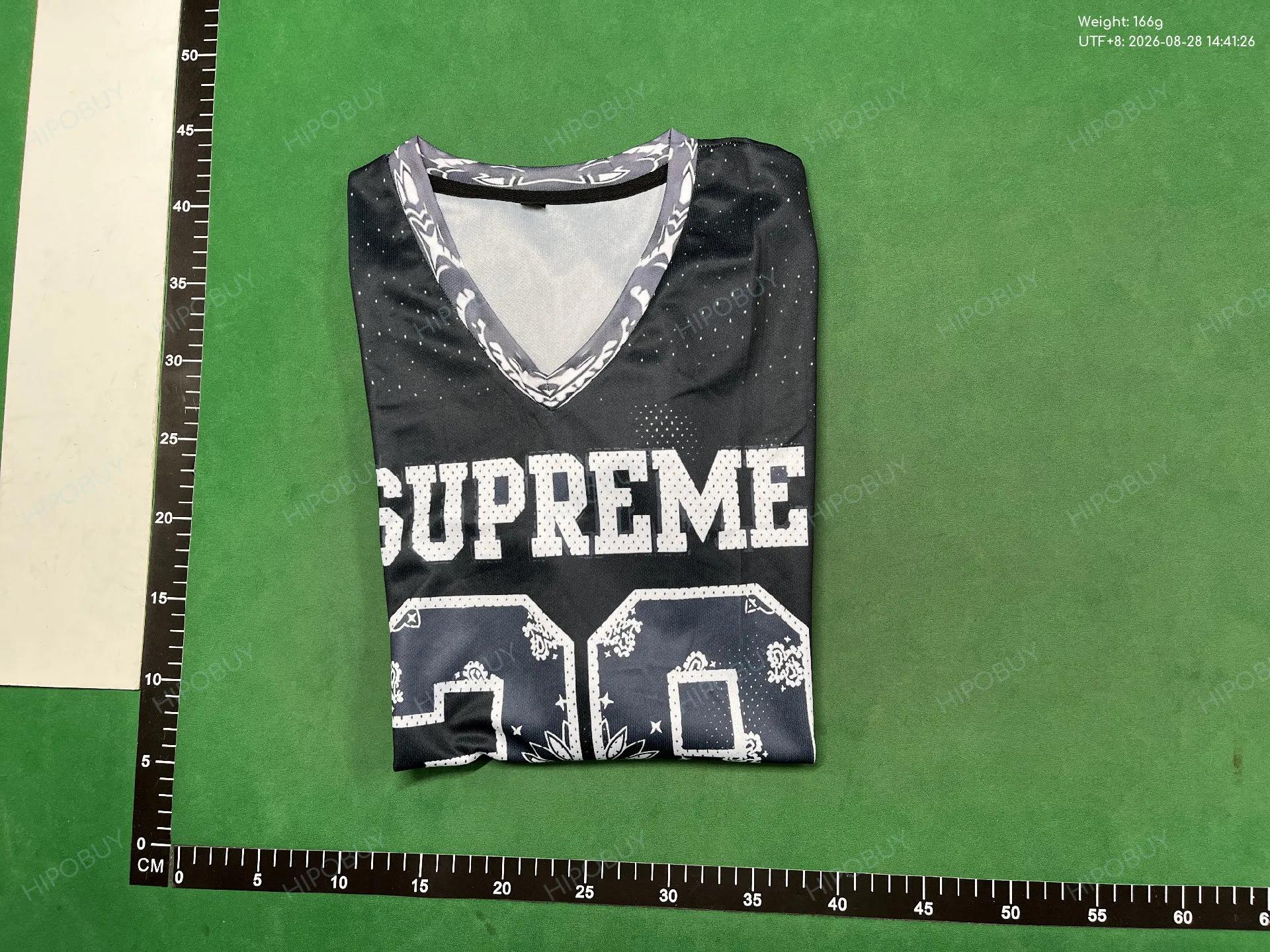 Foto QC 4 de Supreme Jersey World Famous Script Number 7 Black