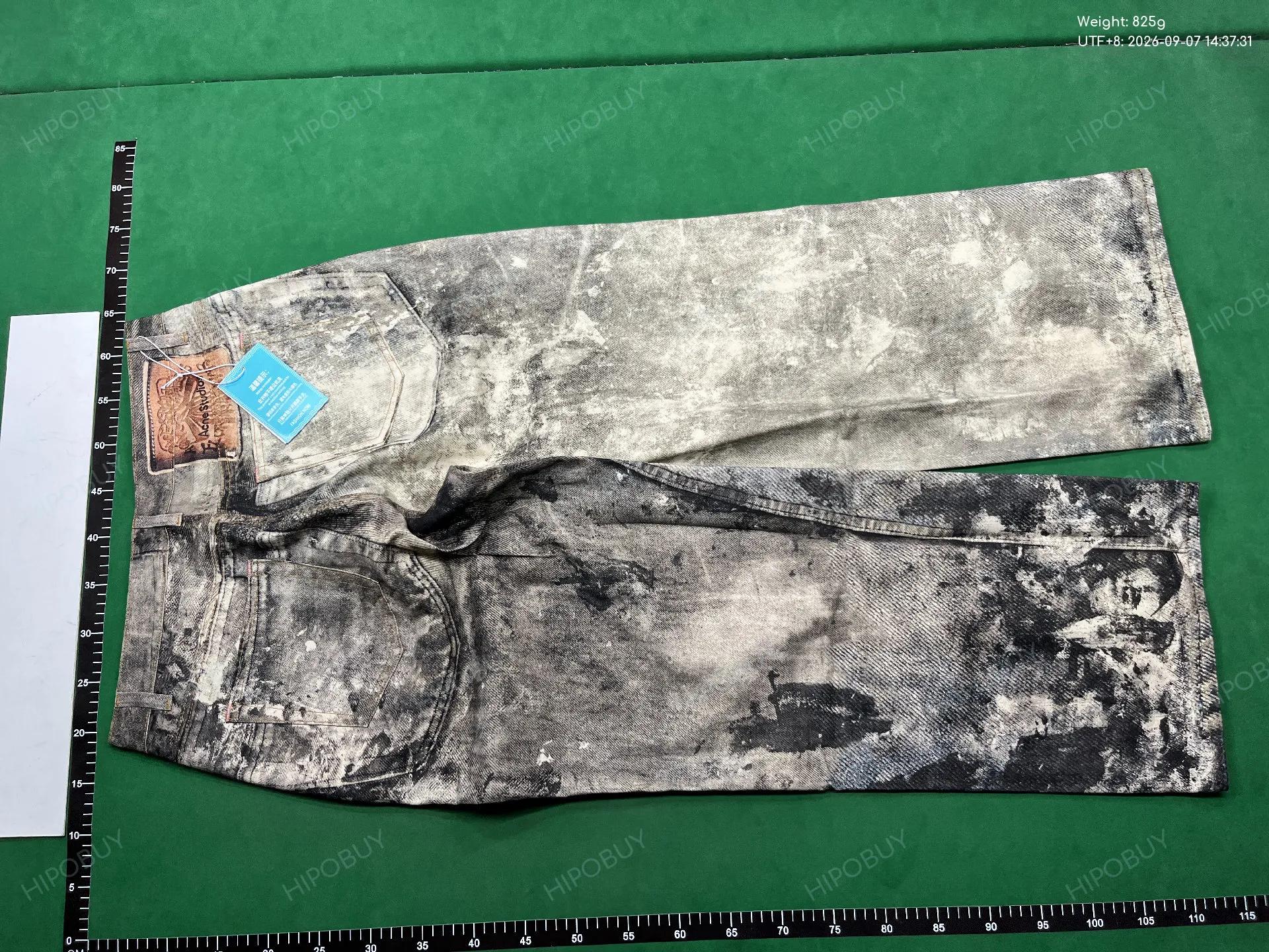 Foto QC 3 de Balenciaga Pull-Up Super Destroyed Baggy Jeans Light Blue