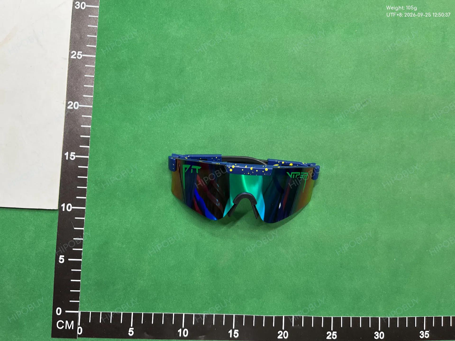Foto QC 7 de Other Shield Plastic Sunglasses White Purple Green (DX144)