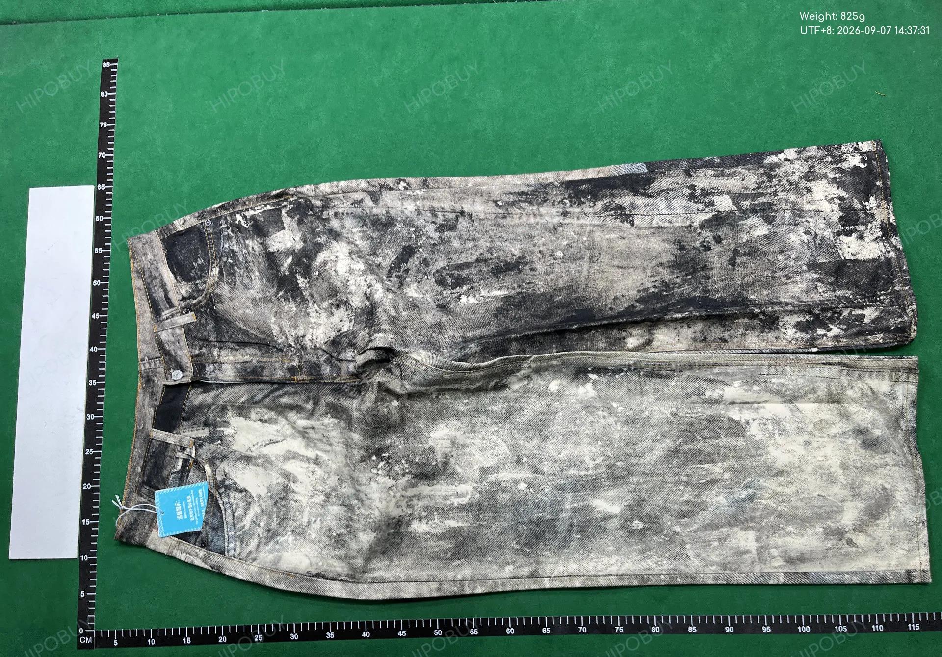 Foto QC 2 de Balenciaga Pull-Up Super Destroyed Baggy Jeans Light Blue