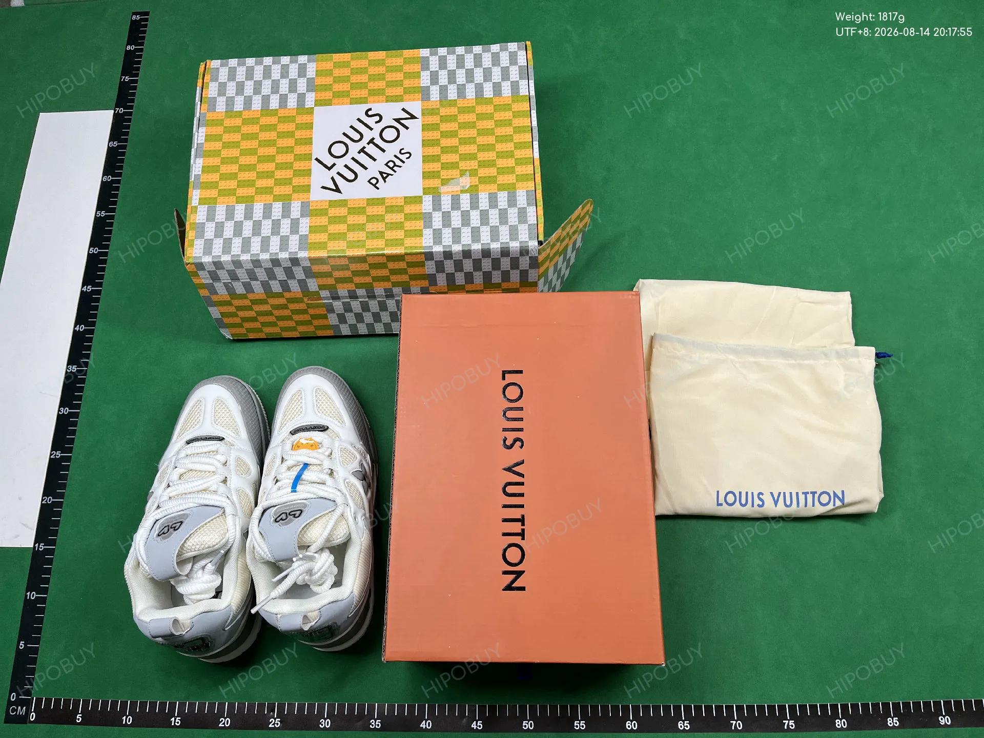 Foto QC 7 de Louis Vuitton LV Skate Sneaker Mesh Leather Black White Monogram Flower