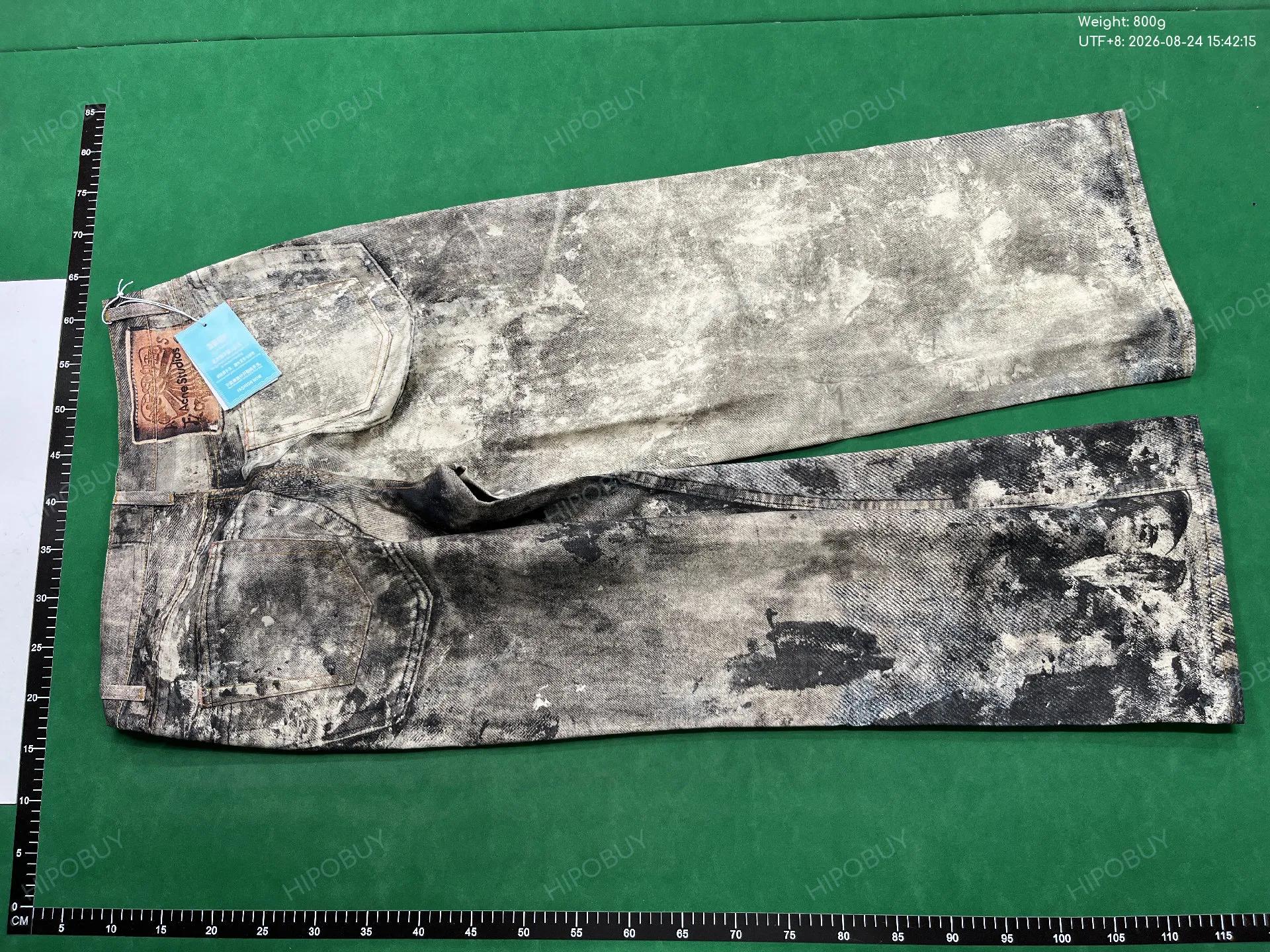 Foto QC 7 de Balenciaga Pull-Up Super Destroyed Baggy Jeans Light Blue