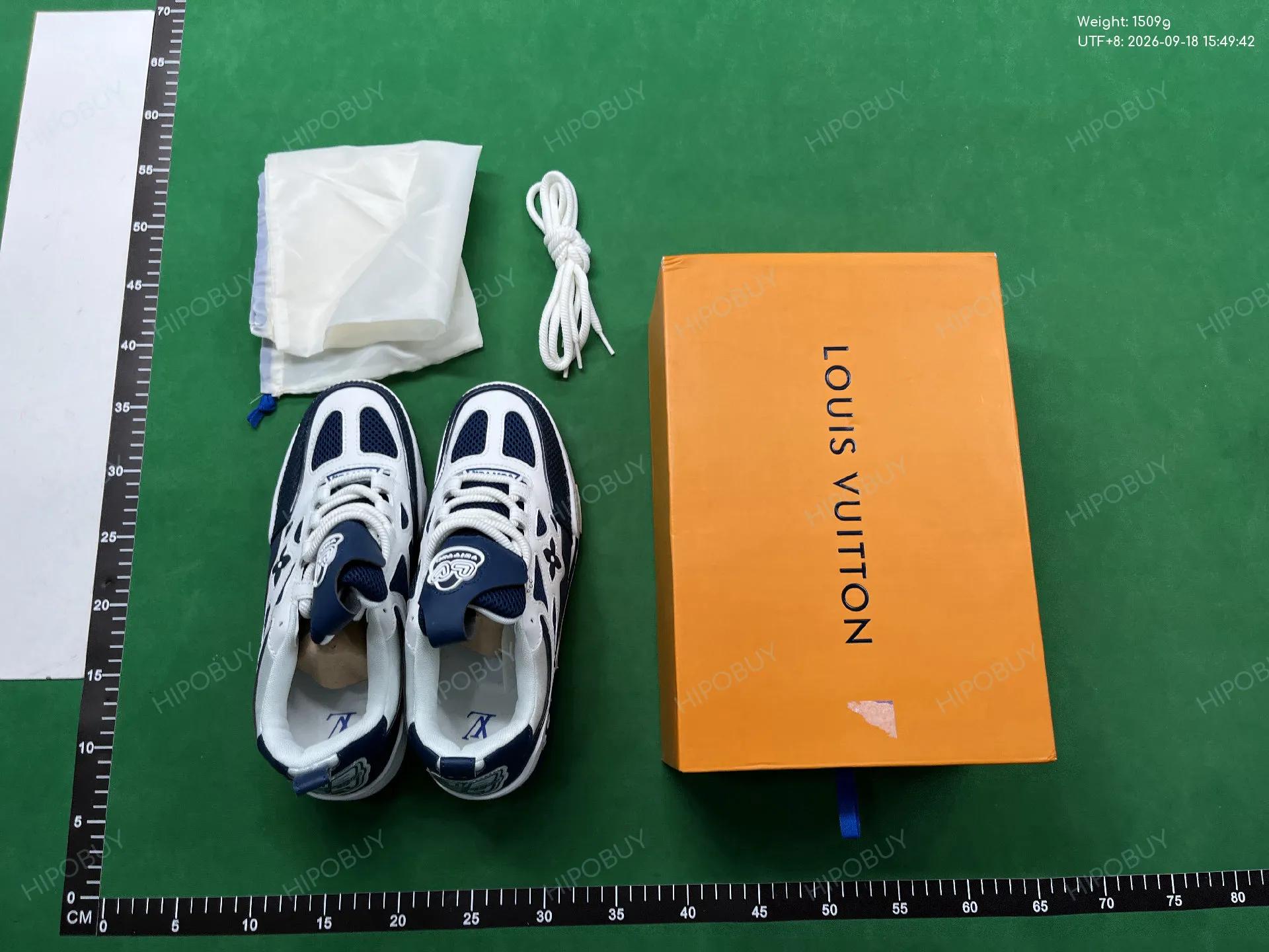 Foto QC 1 de Louis Vuitton LV Skate Sneaker Mesh Leather Black White Monogram Flower