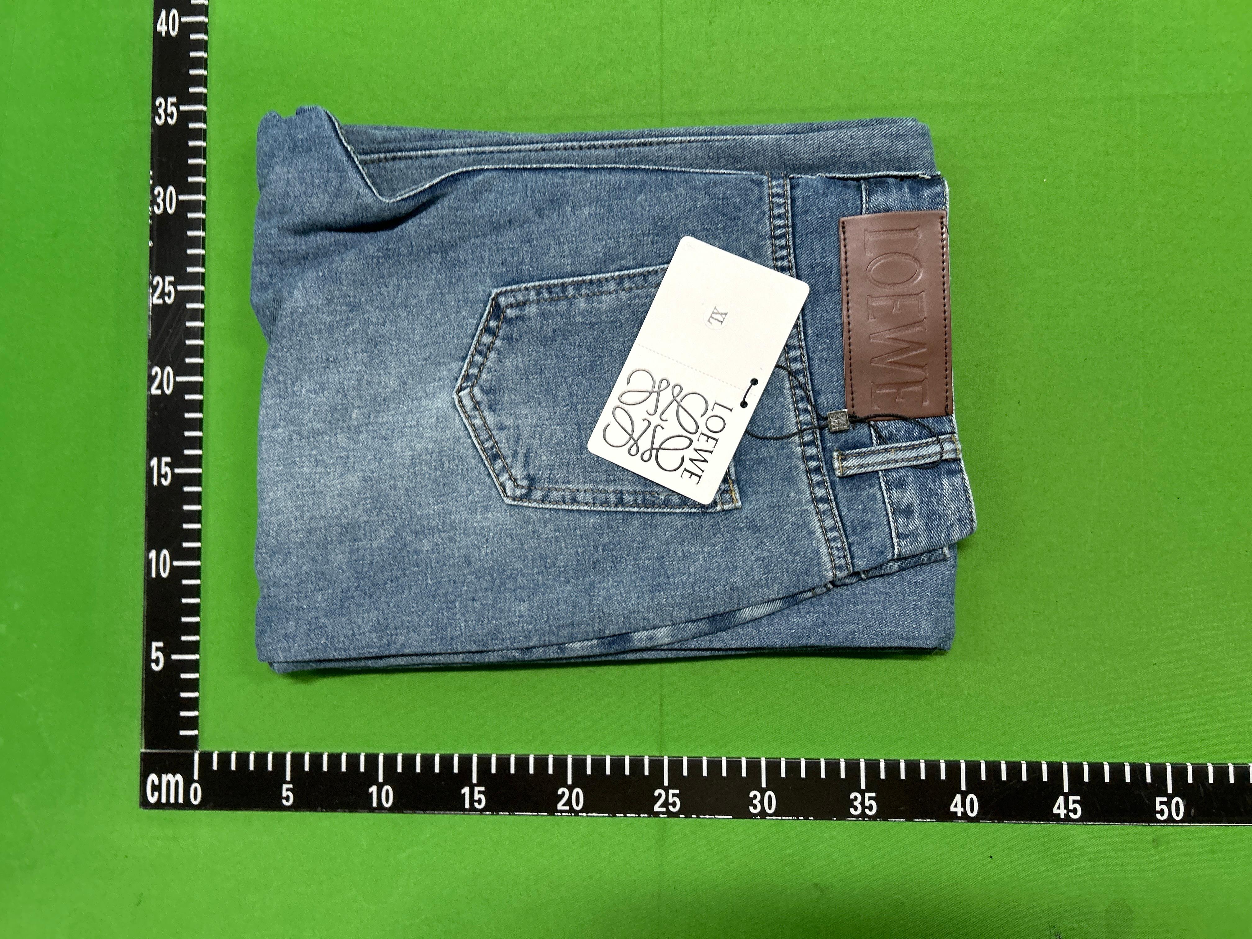 Foto QC 1 de Loewe Jeans Anagram Embroidered Wide Leg Blue