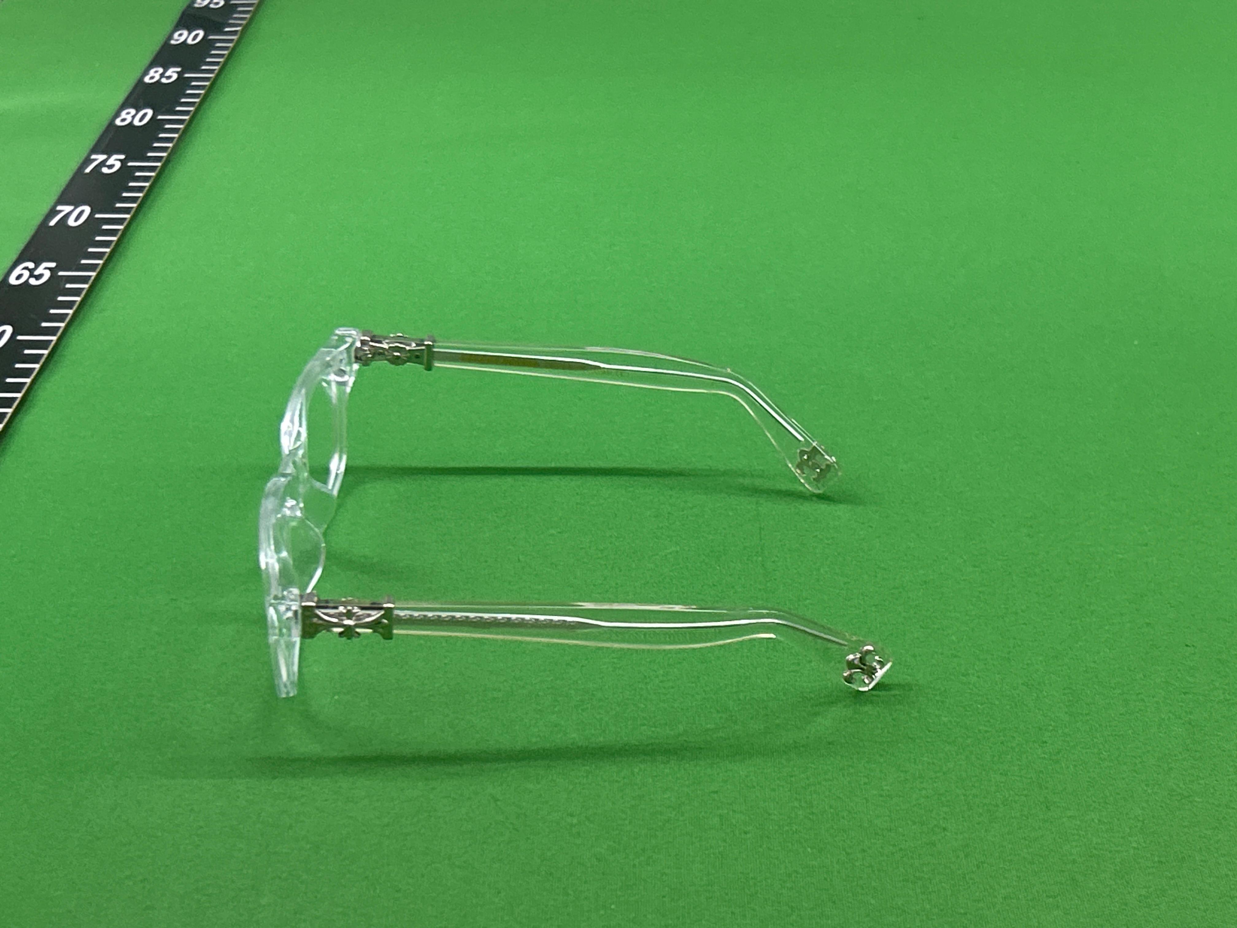 Foto QC 6 de Chrome Hearts Rectangle-Frame Acetate Eyeglasses Black Clear (6073)