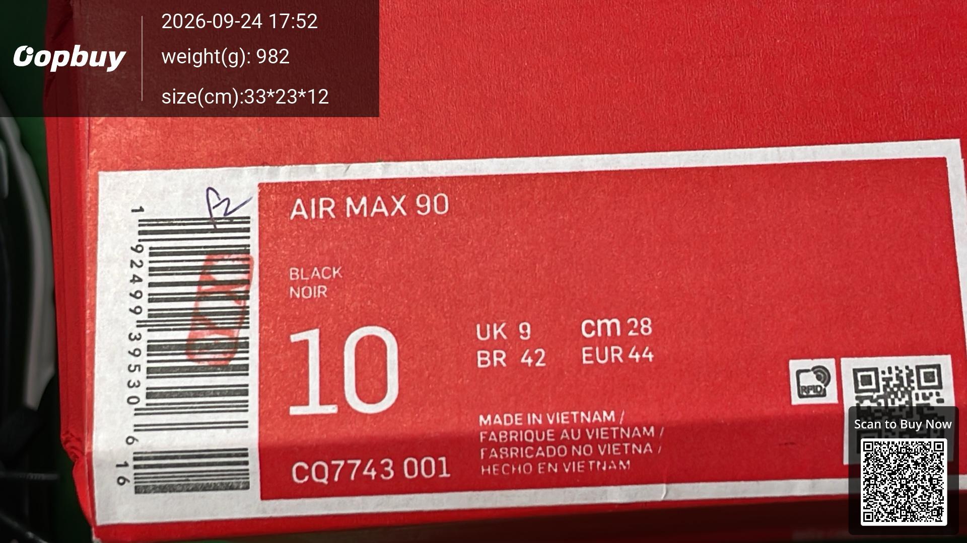 Foto QC 2 de Nike Air Max 90 Low Black Metallic Cool Grey Total Orange DO6706-010
