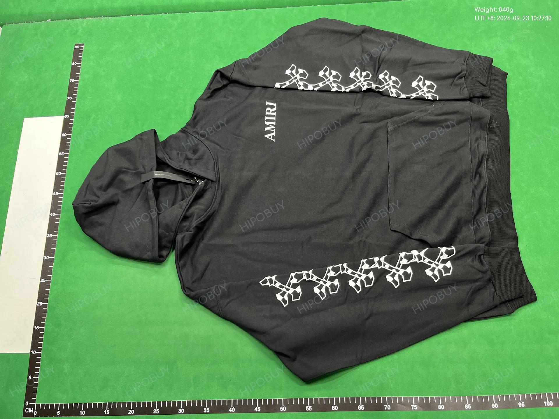 Foto QC 2 de Amiri Micro Stencil Logo Hoodie Sweatshirt Black