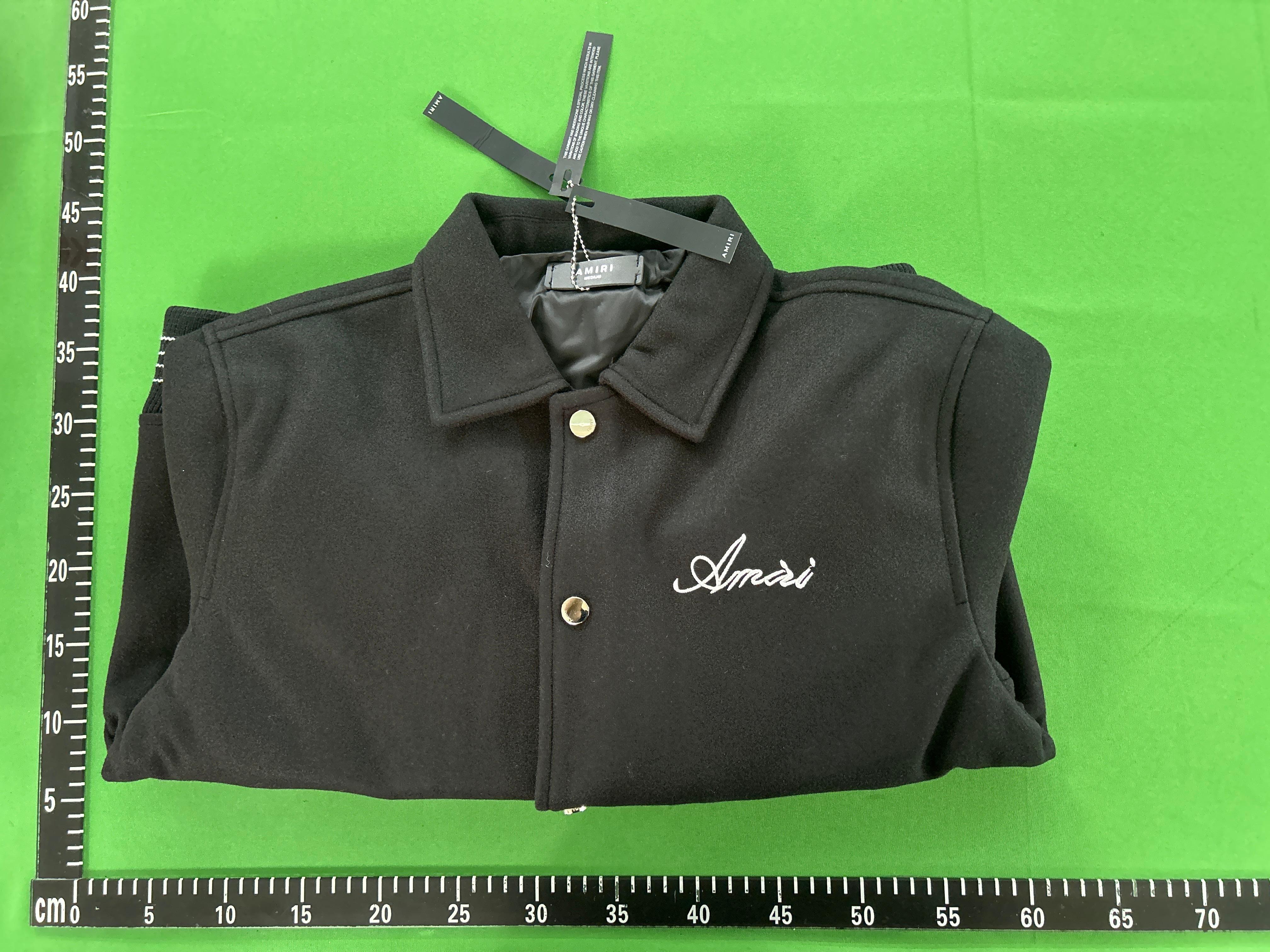 Foto QC 1 de Amiri Bones Varsity Jacket Wool Blend Brown