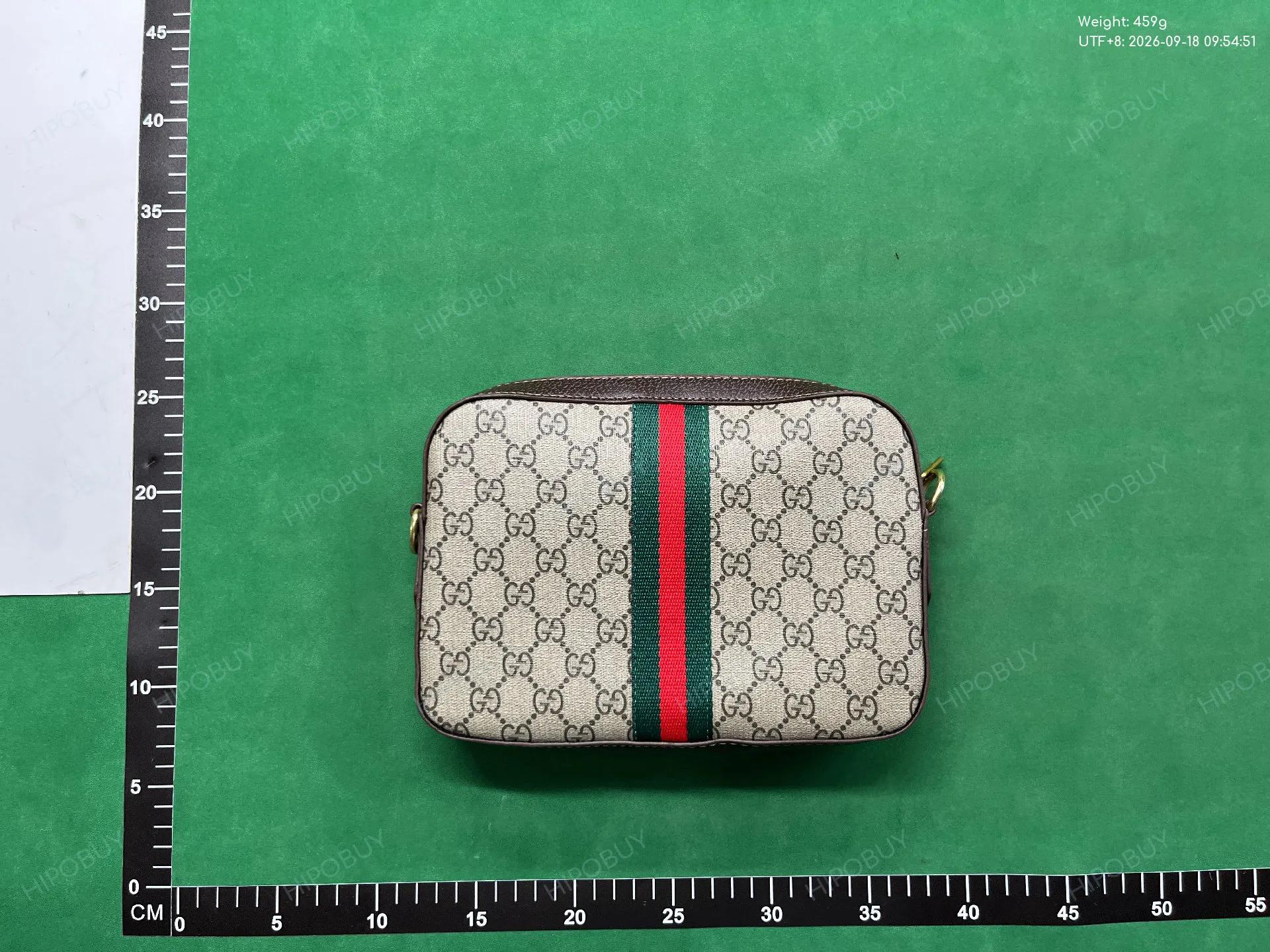 Foto QC 8 de Gucci Ophidia Shoulder Bag Small GG Supreme Canvas Beige/Ebony