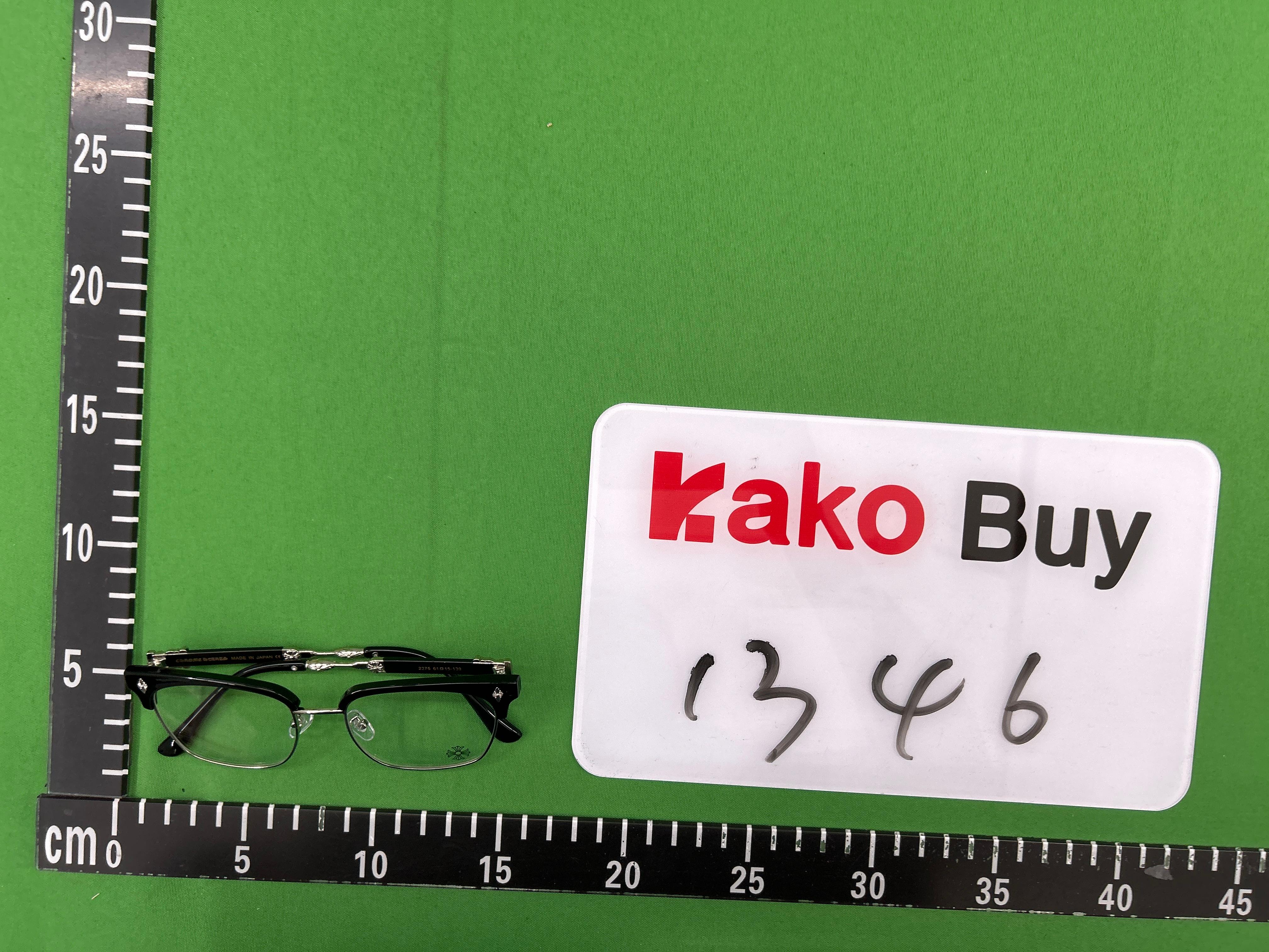 Foto QC 5 de Chrome Hearts Browline Square-Frame Acetate Metal Eyeglasses Black Silver Clear (2275)