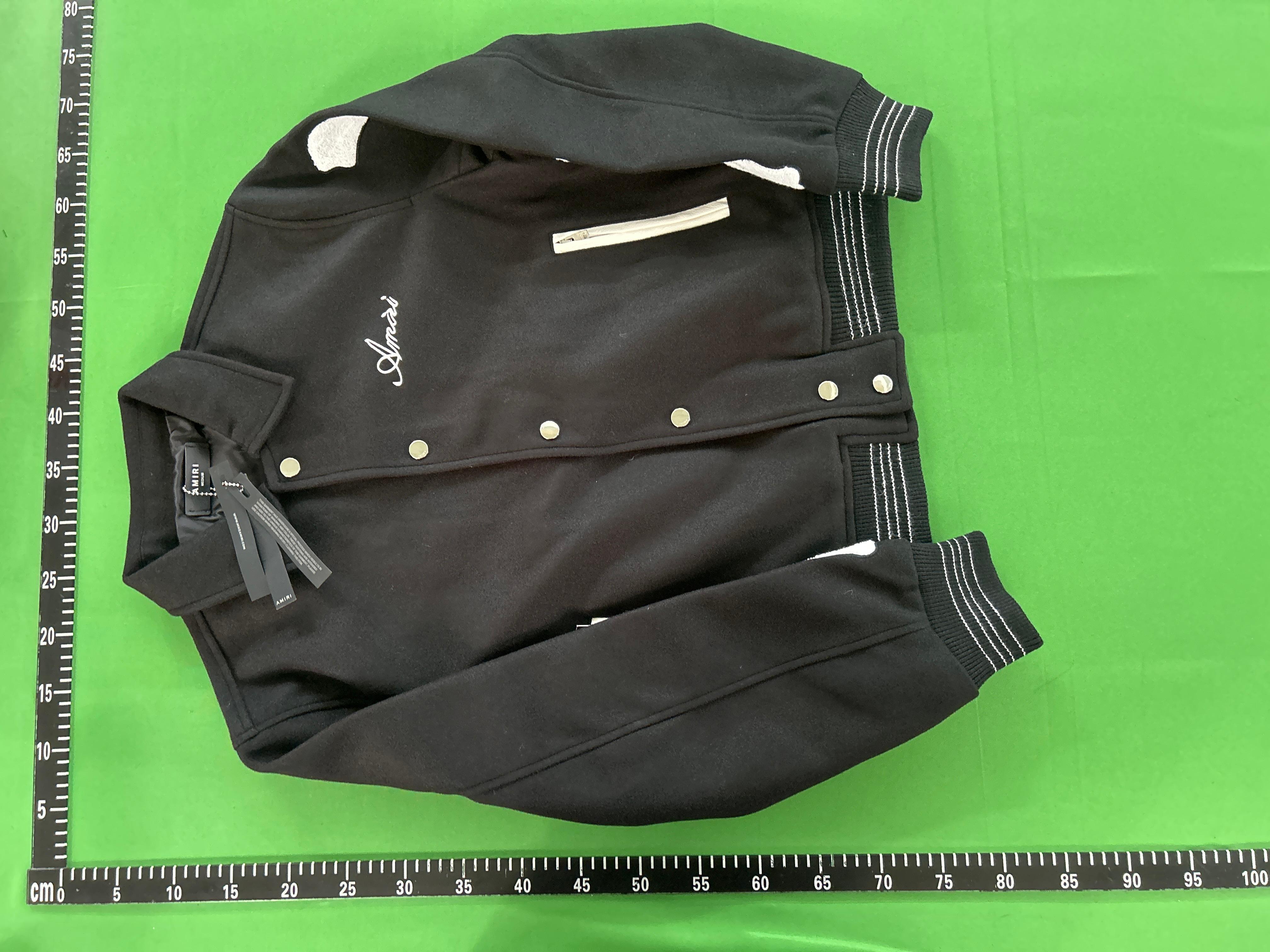 Foto QC 3 de Amiri Bones Varsity Jacket Wool Blend Brown