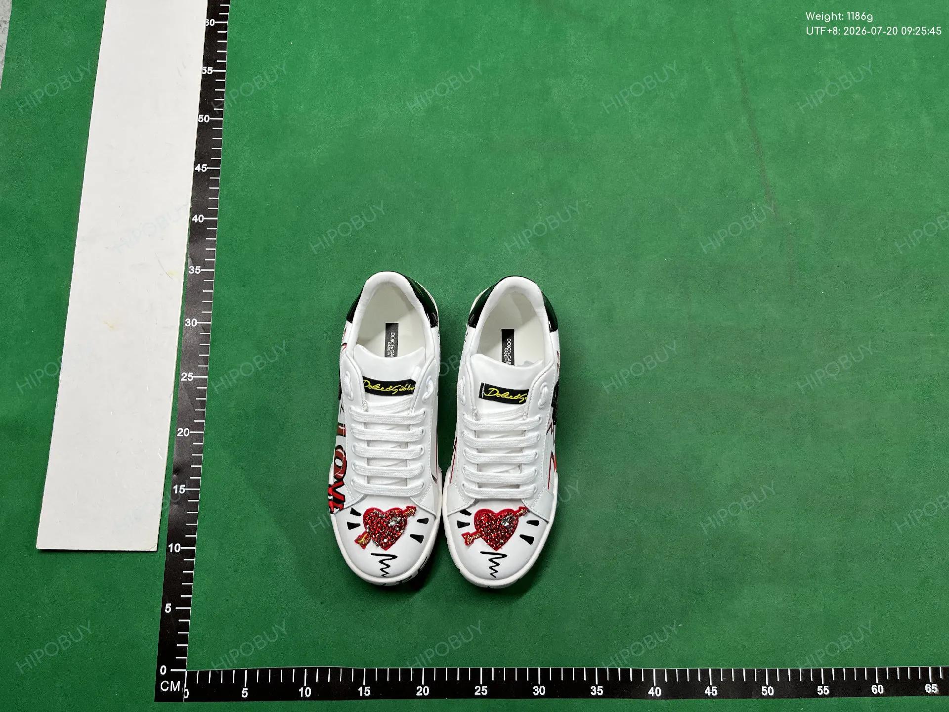 Foto QC 6 de Dolce & Gabbana Portofino Leather Low-top Made In Italy Print White