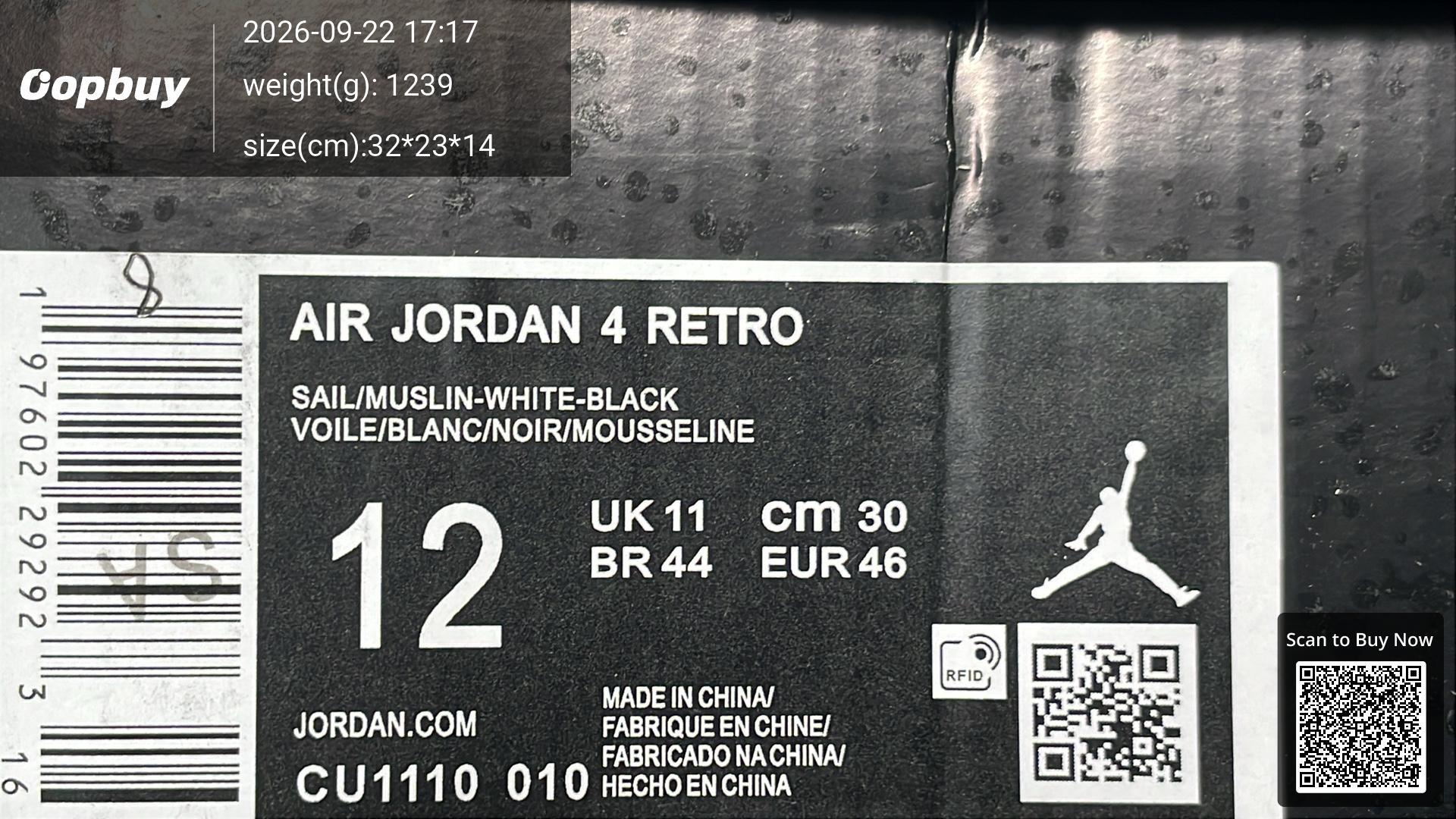 Foto QC 2 de Jordan 4 Retro Kaws Cool Grey 930155-003