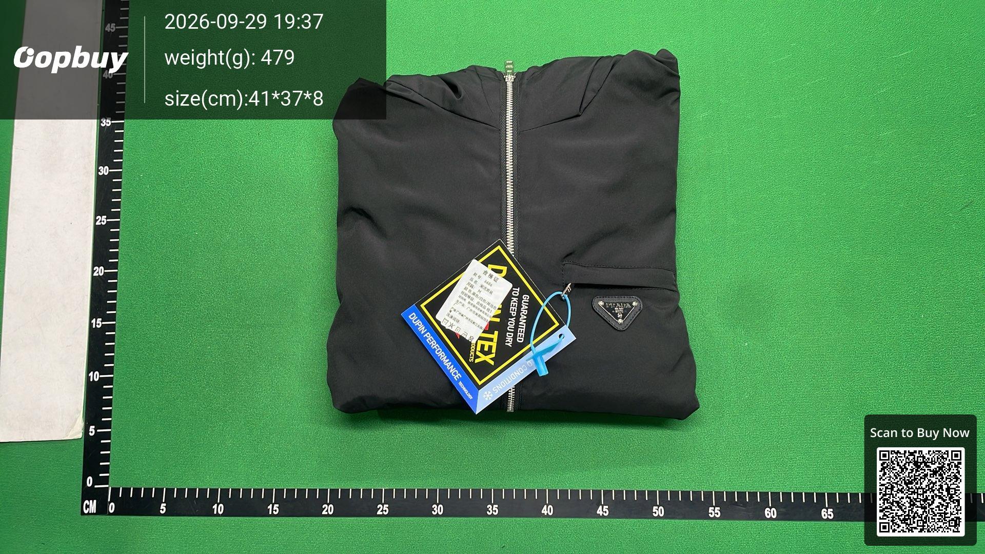 Foto QC 4 de Prada Hooded Jacket Triangle Logo Navy Blue