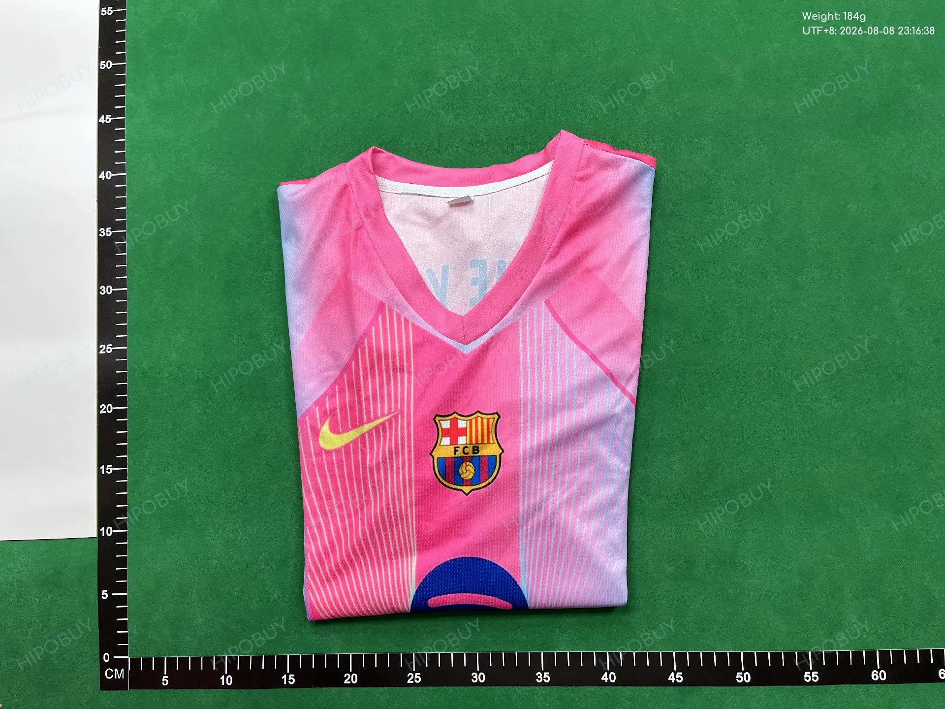 Foto QC 4 de Cactus Jack x Nike x FC Barcelona 2024/25 Home Lamine Yamal #19 Jersey Blue/Red