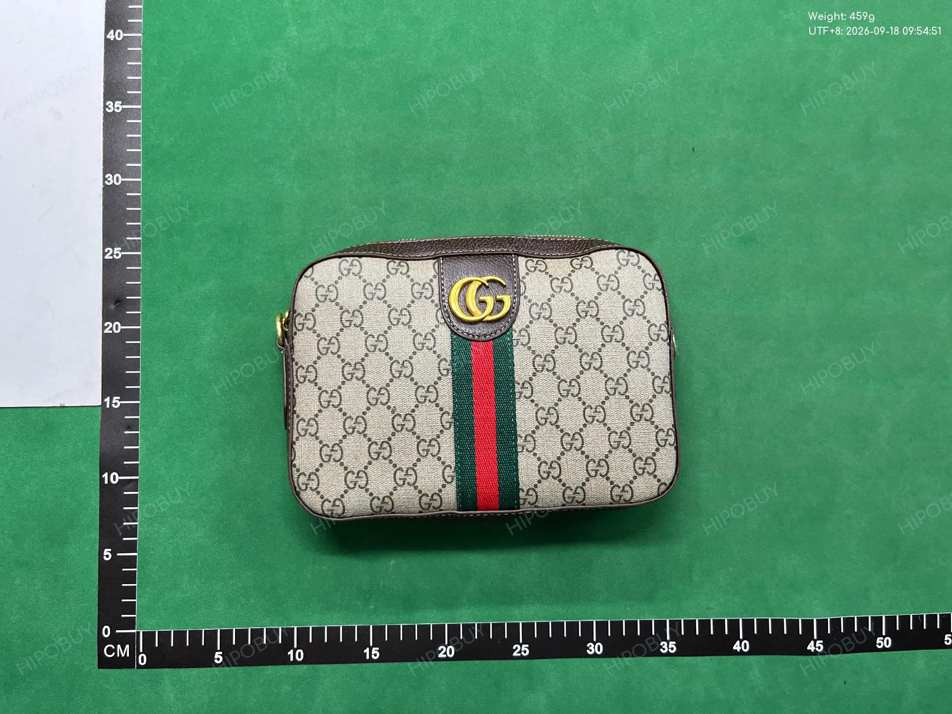 Foto QC 7 de Gucci Ophidia Shoulder Bag Small GG Supreme Canvas Beige/Ebony