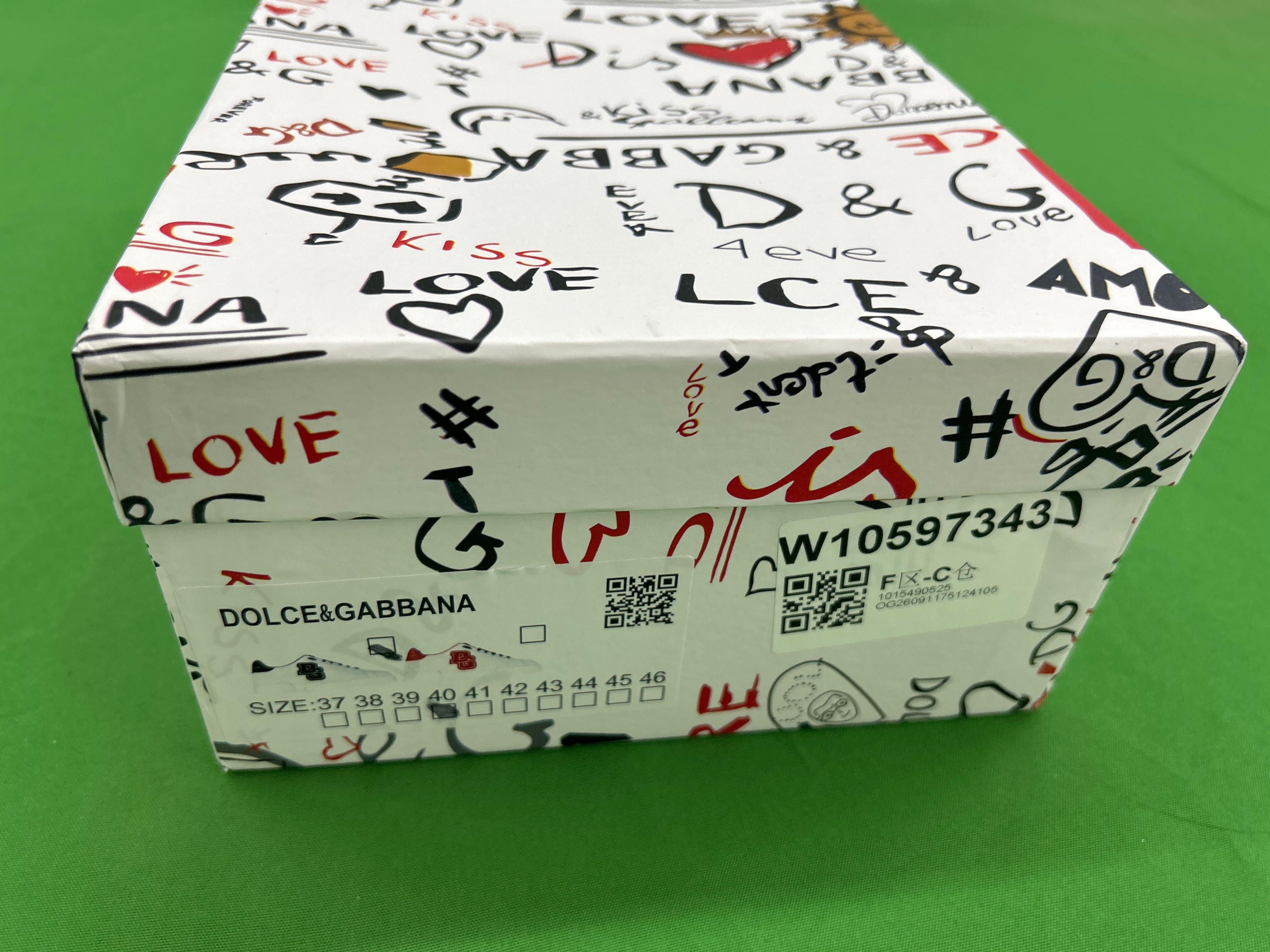 Foto QC 1 de Dolce & Gabbana Portofino Slip-On White Black Elastic Band