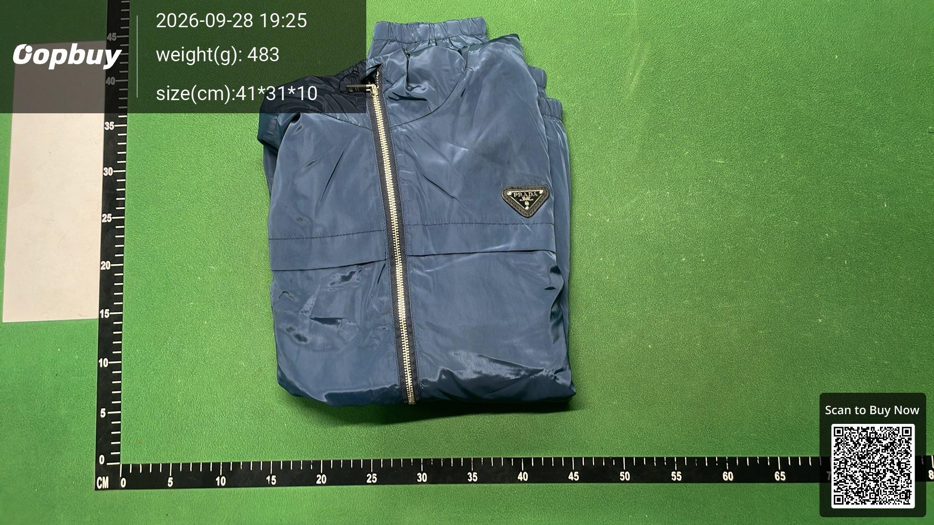 Foto QC 8 de Prada Hooded Jacket Triangle Logo Navy Blue