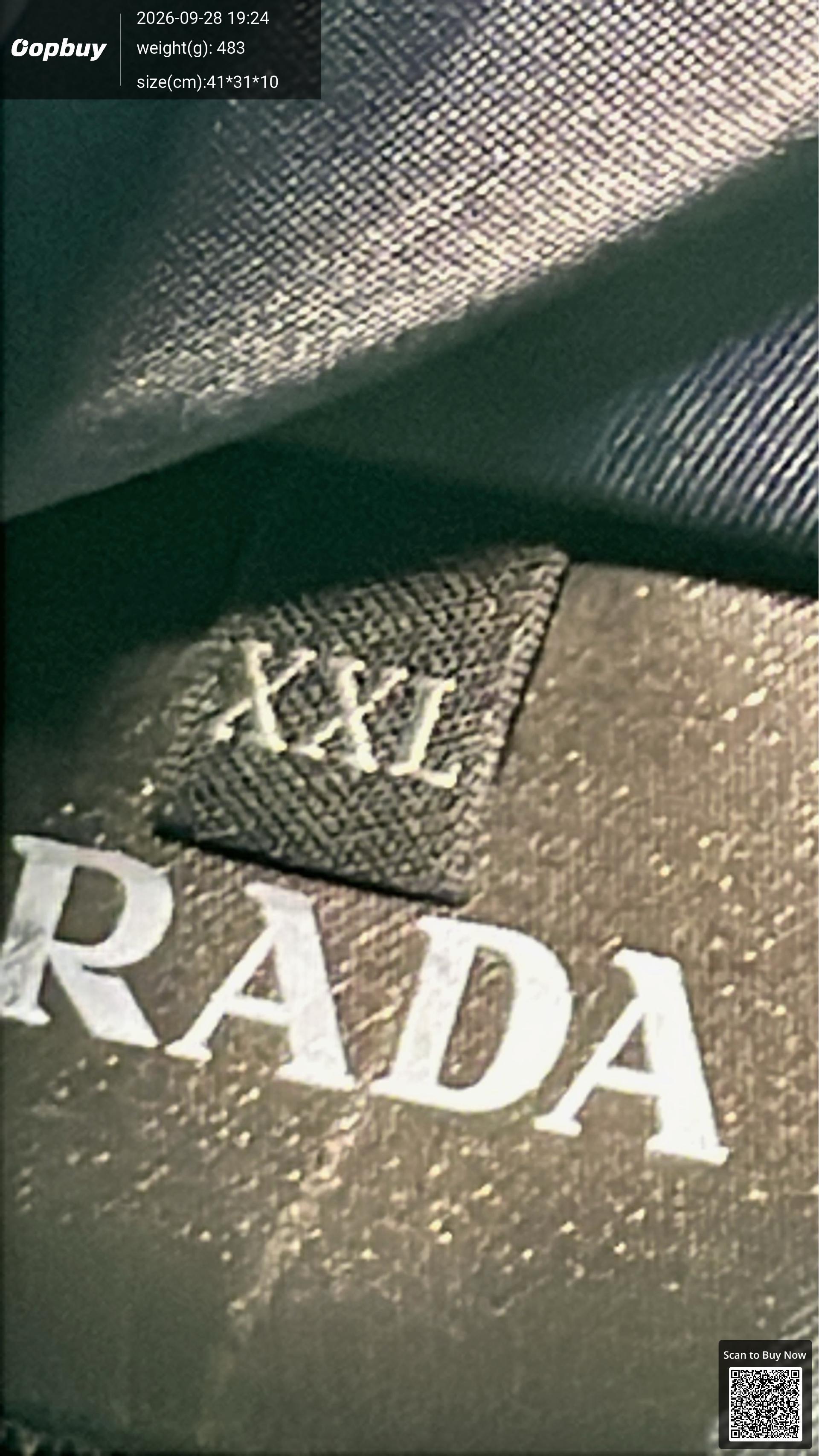 Foto QC 5 de Prada Hooded Jacket Triangle Logo Navy Blue