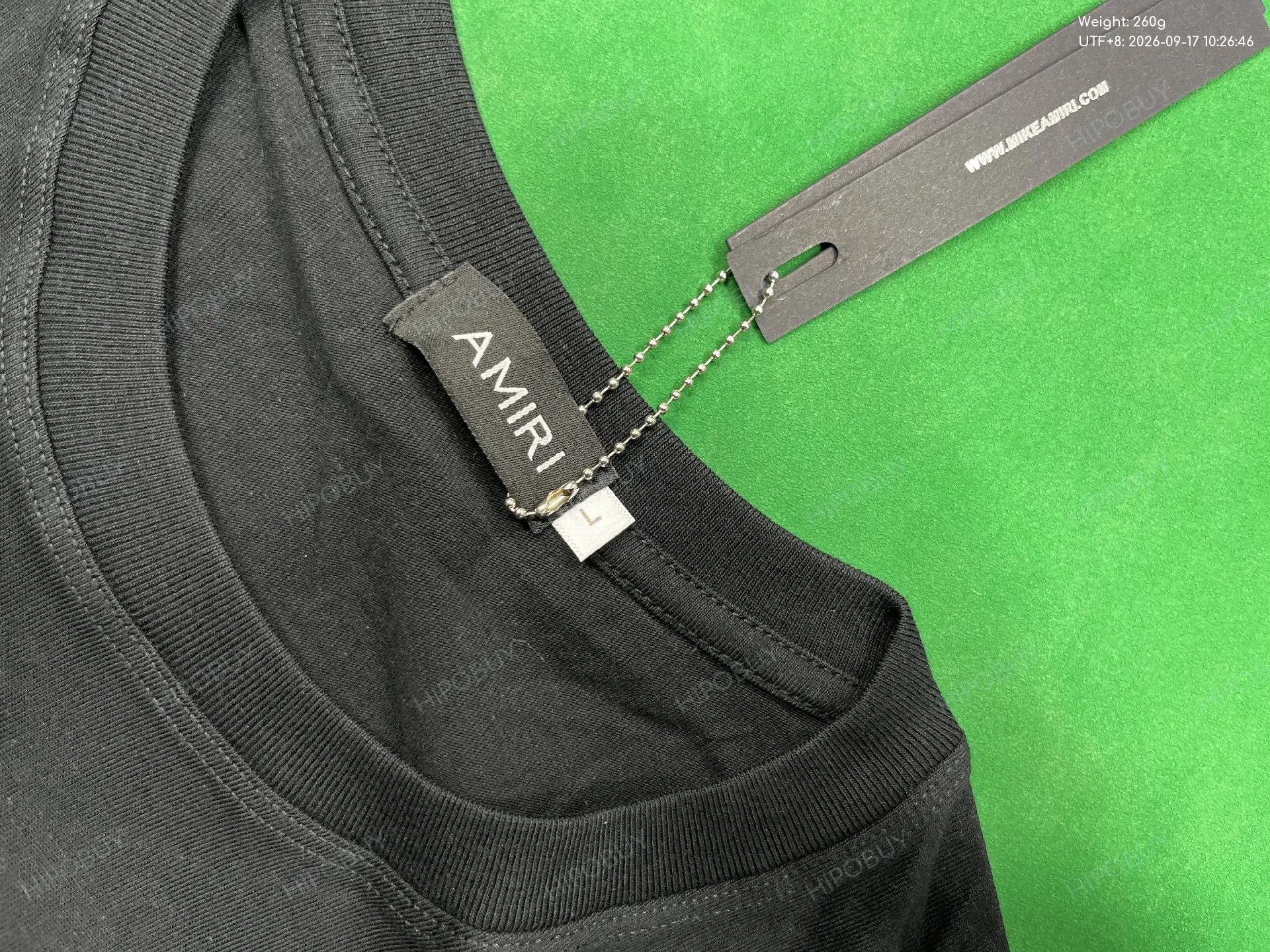 Foto QC 1 de Amiri The Webster T-shirt Palm Springs Address Logo Black