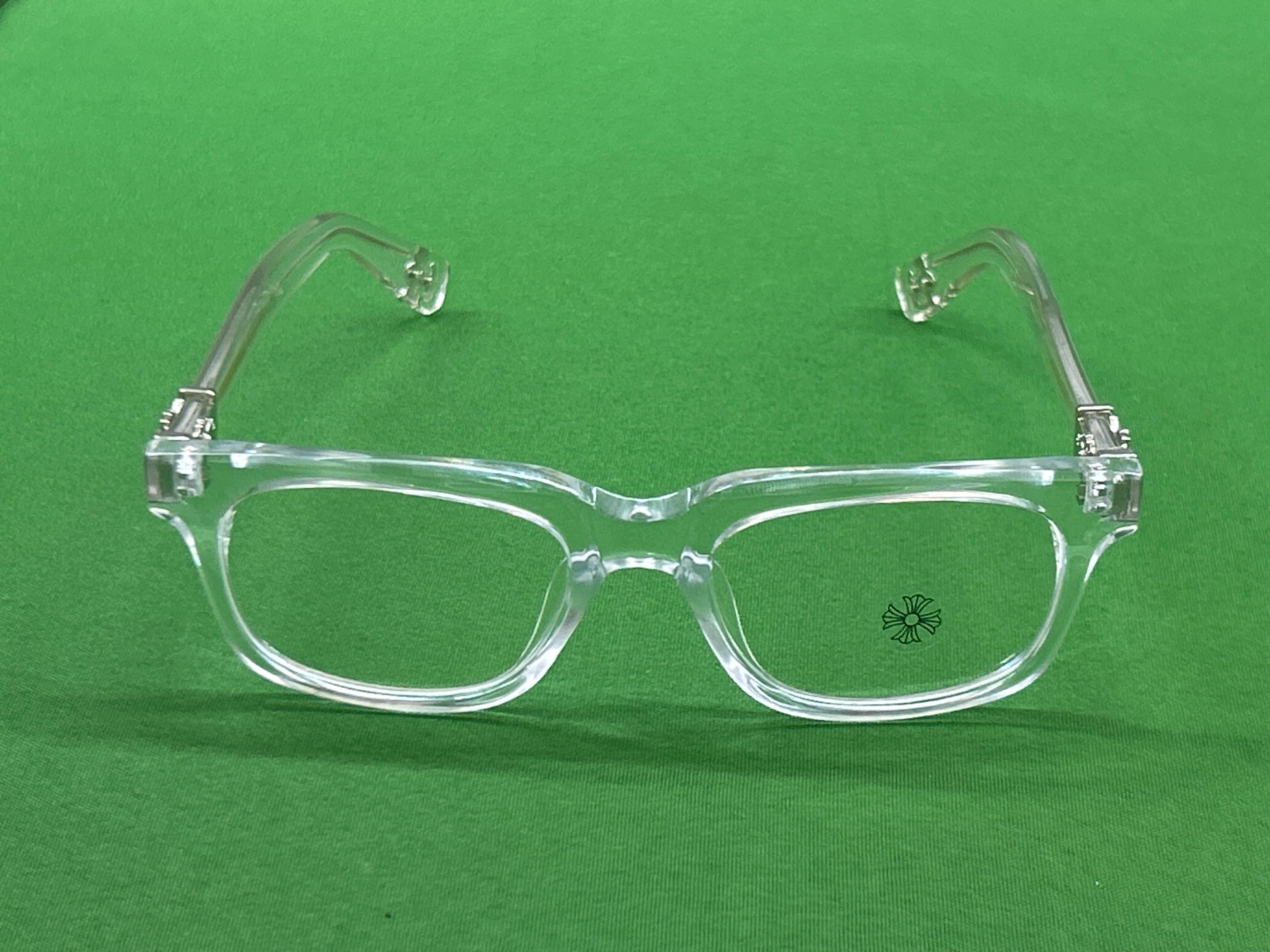 Foto QC 5 de Chrome Hearts Rectangle-Frame Acetate Eyeglasses Black Clear (6073)