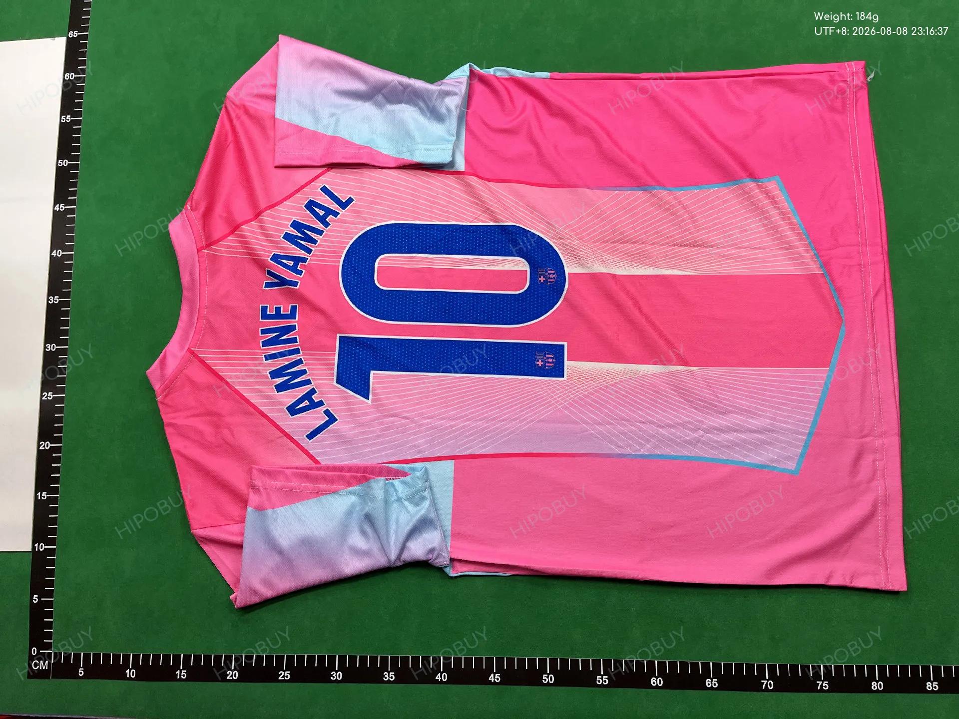 Foto QC 3 de Cactus Jack x Nike x FC Barcelona 2024/25 Home Lamine Yamal #19 Jersey Blue/Red