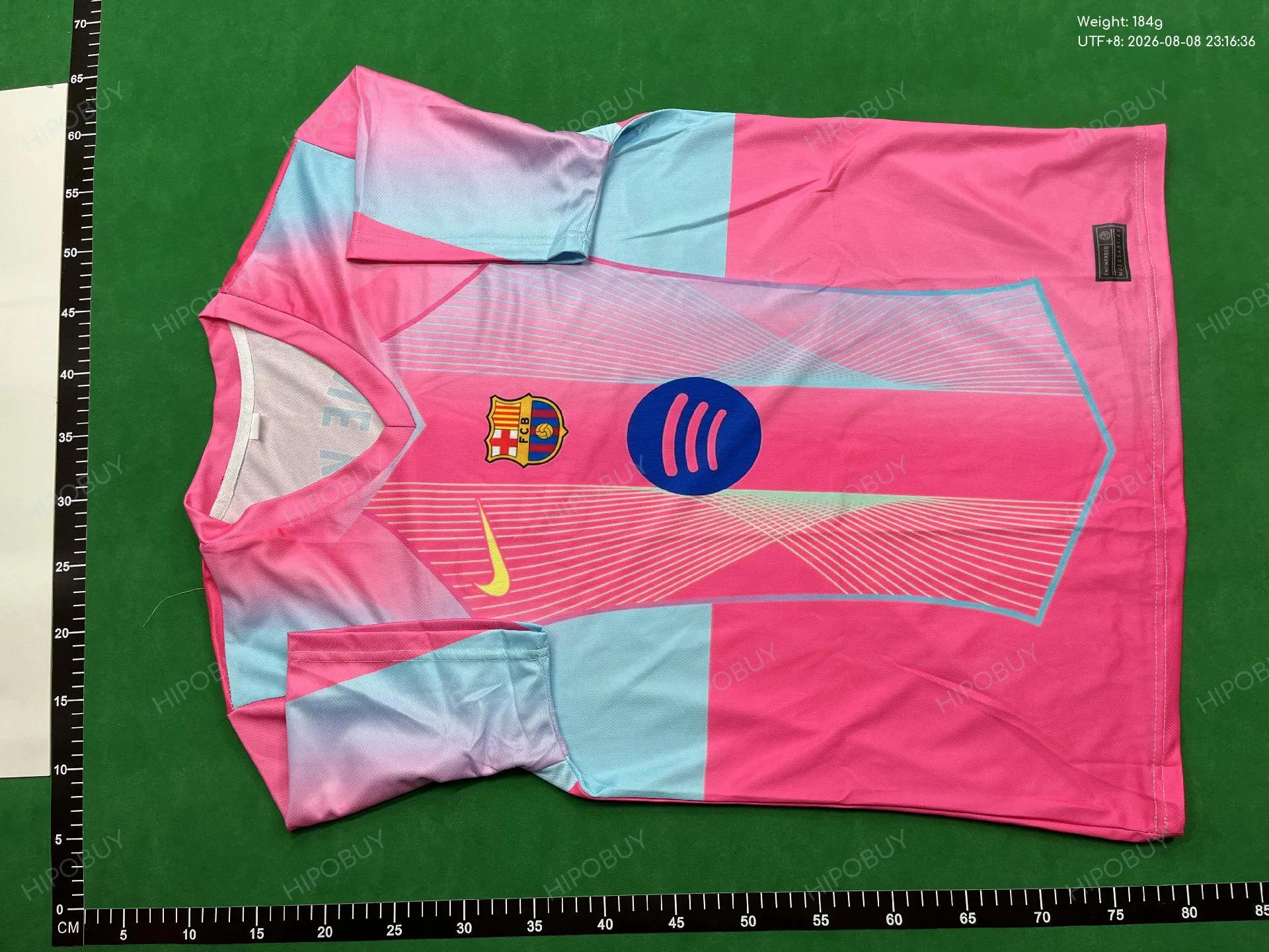 Foto QC 2 de Cactus Jack x Nike x FC Barcelona 2024/25 Home Lamine Yamal #19 Jersey Blue/Red