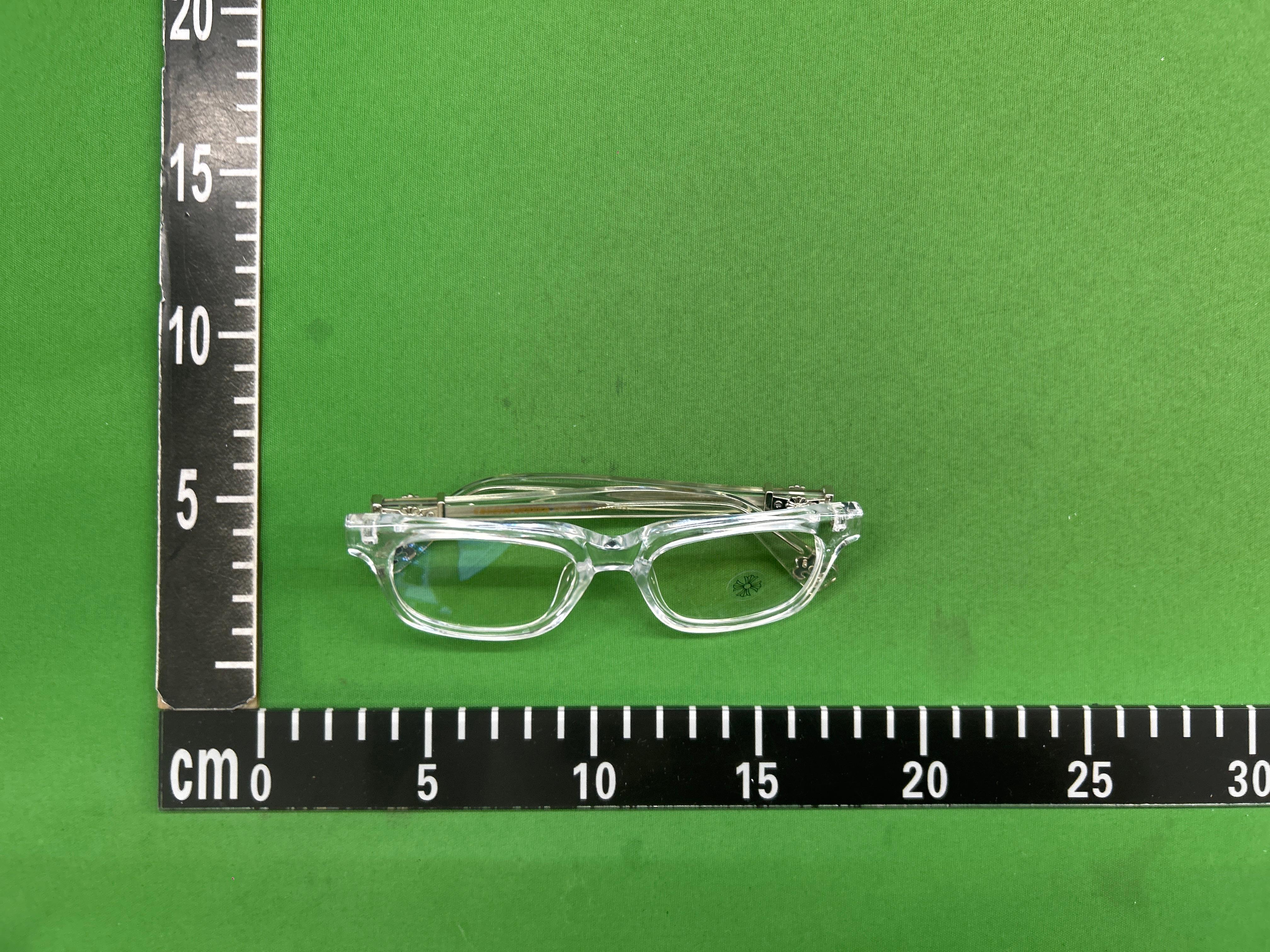 Foto QC 7 de Chrome Hearts Rectangle-Frame Acetate Eyeglasses Black Clear (6073)