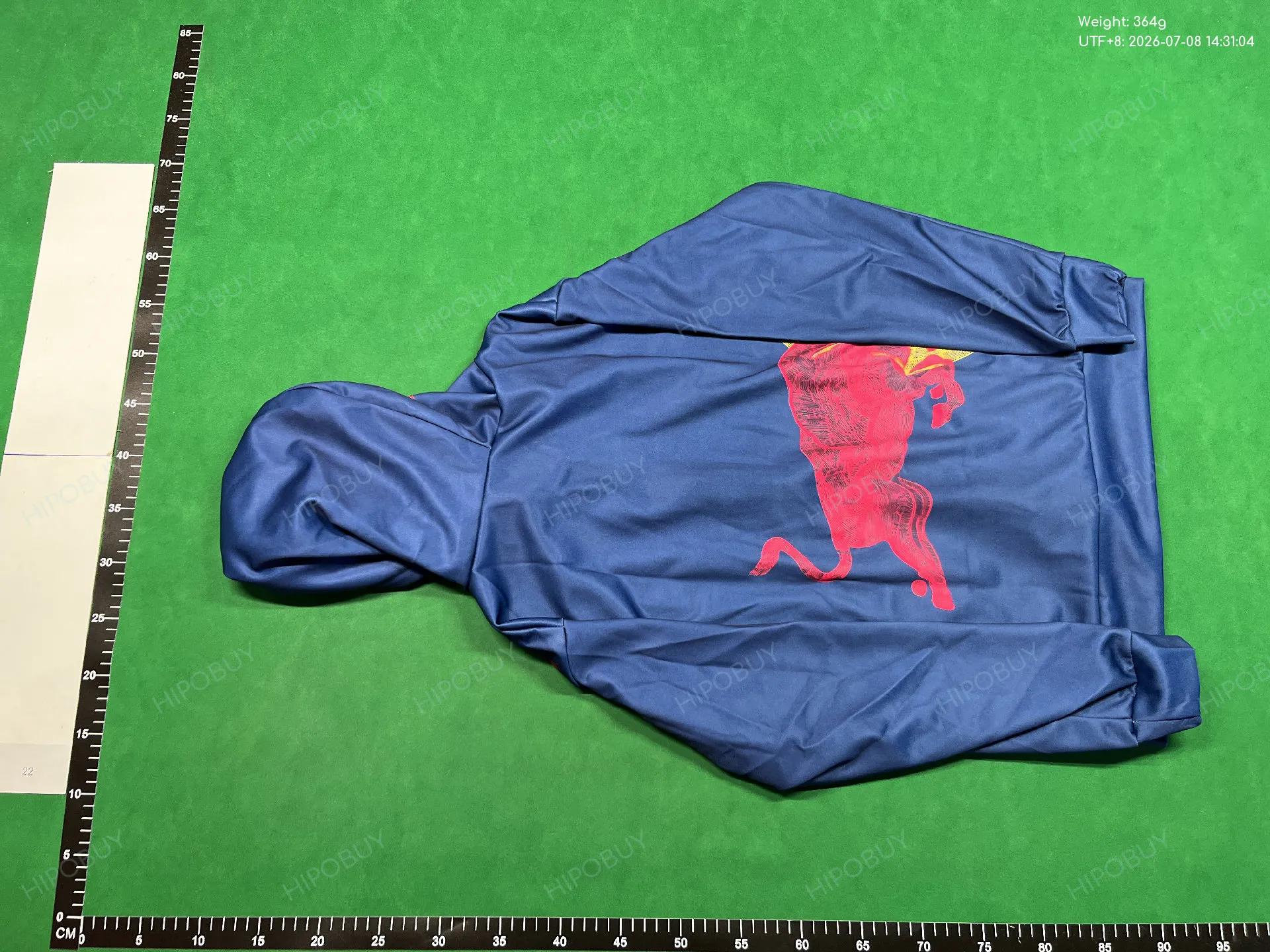 Foto QC 3 de Red Bull Athletes Only Wrap-Around Embroidered Full Zip Hoodie Grey