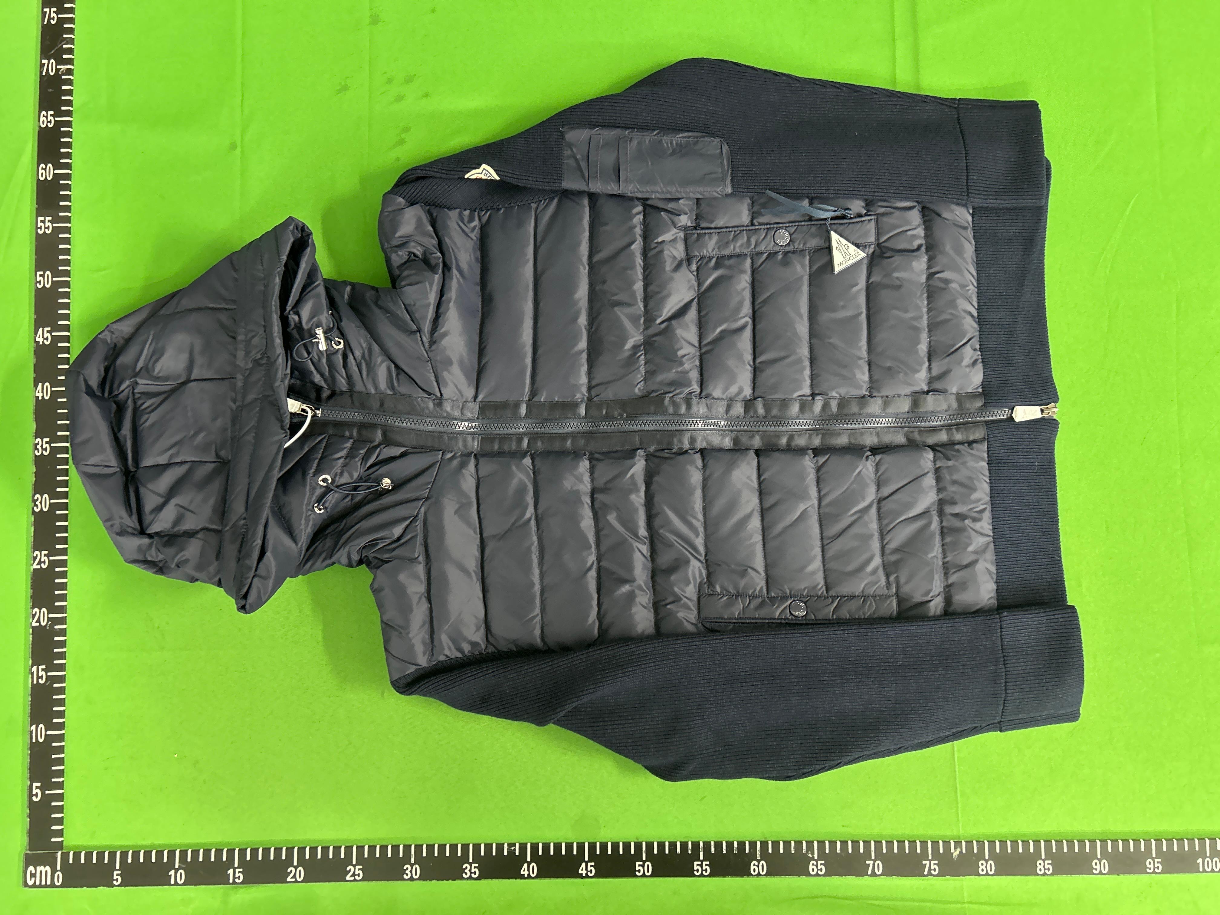 Foto QC 7 de Moncler Zip Sweater Quilted Wool Navy