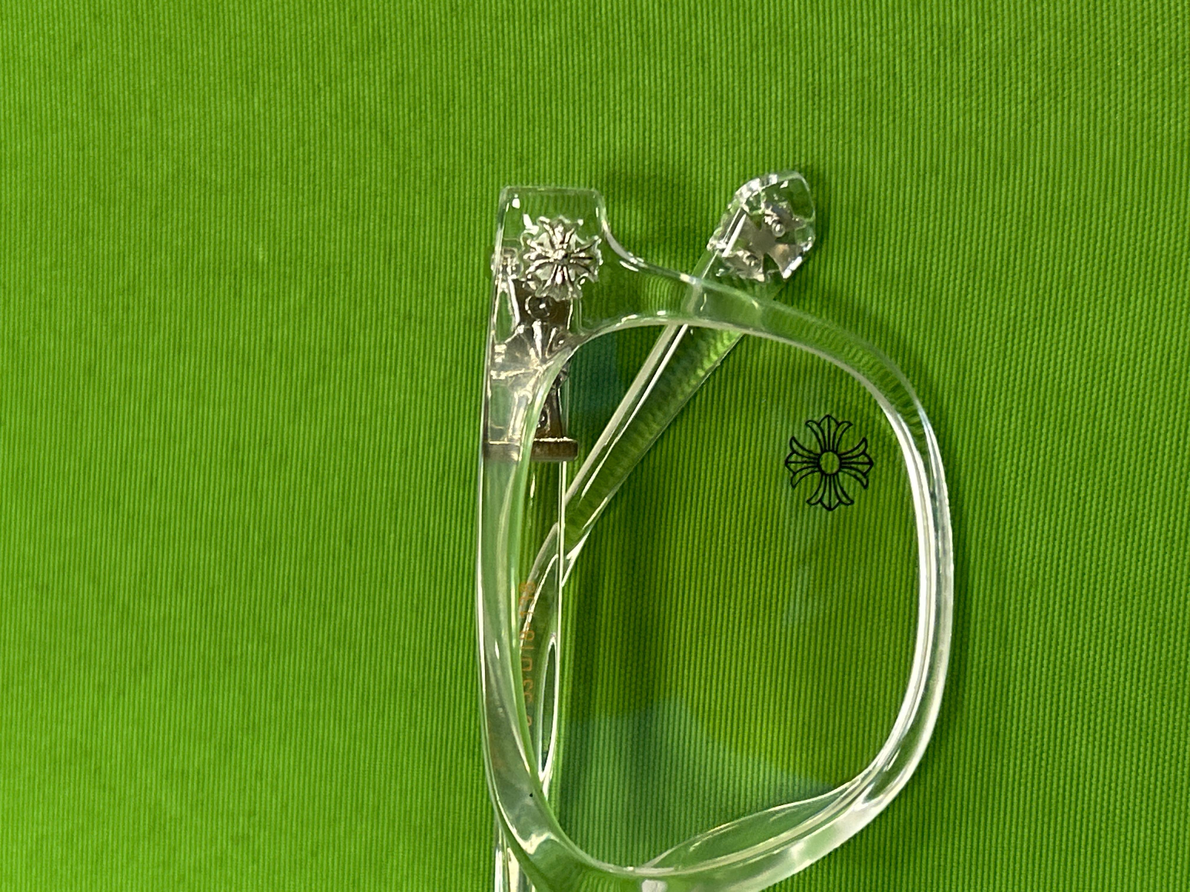 Foto QC 5 de Chrome Hearts Square-Frame Acetate Eyeglasses Clear (2271)