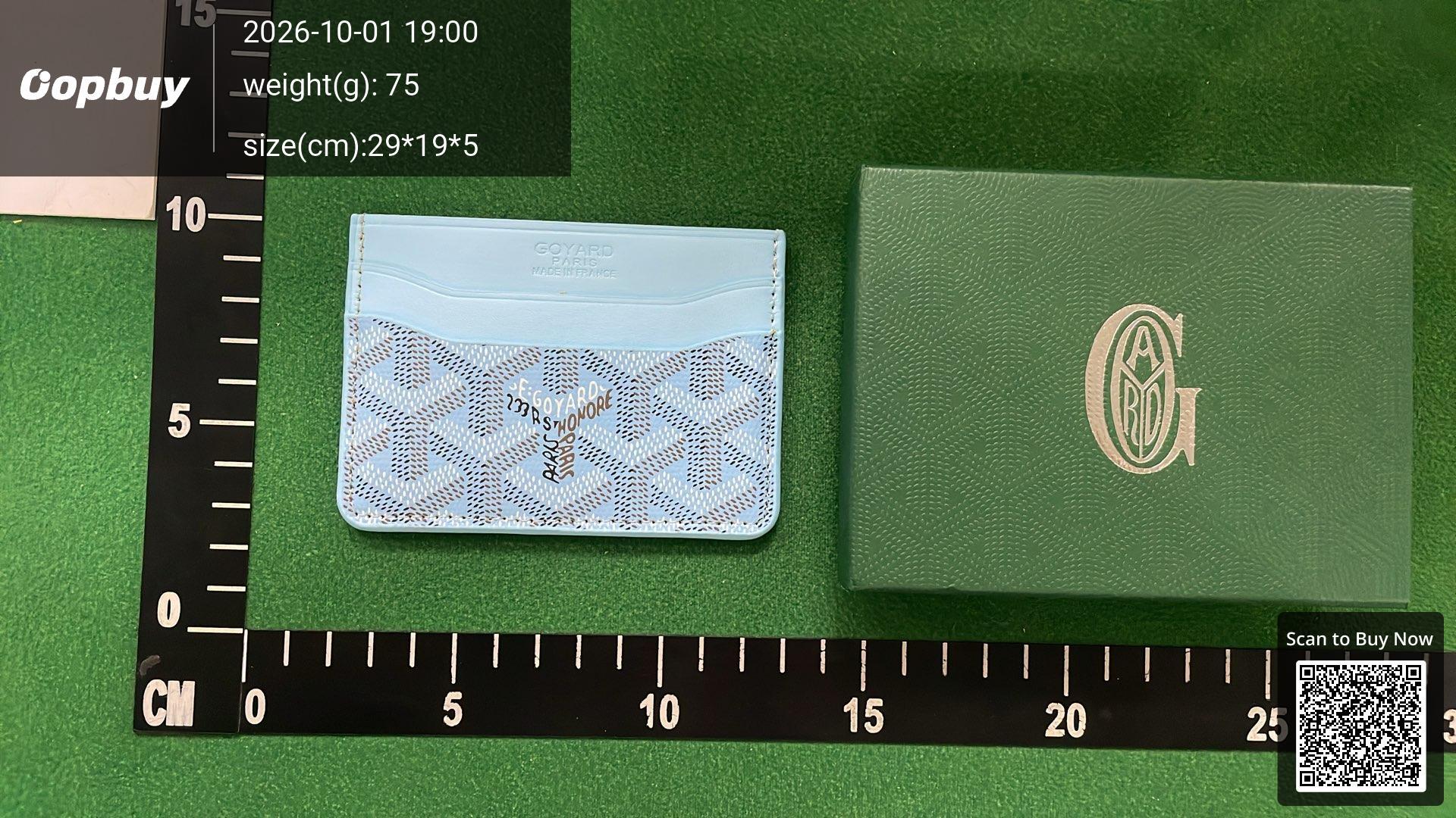 Foto QC 8 de Goyard Saint Sulpice Card Holder Goyardine Canvas Black