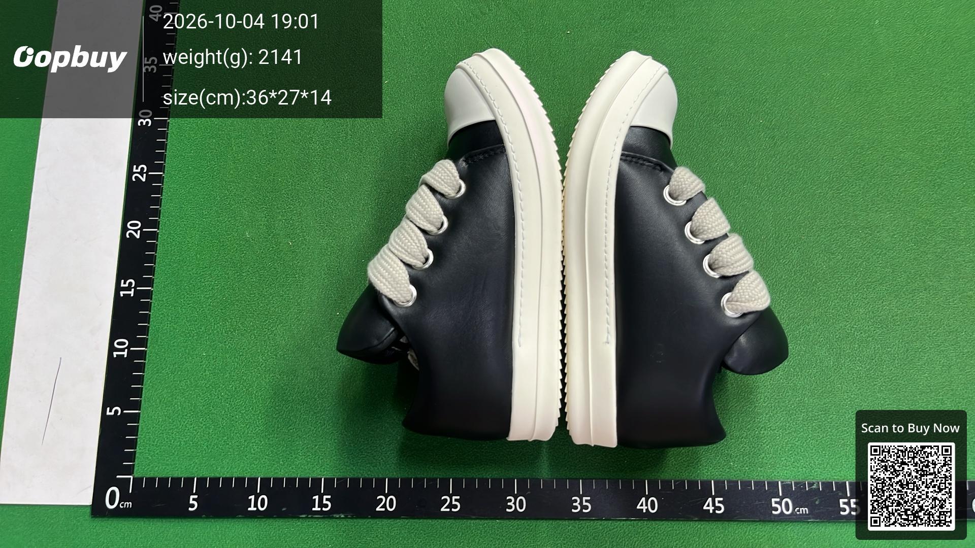 Foto QC 5 de Rick Owens Jumbo Lace Sneaks Low Black Milk