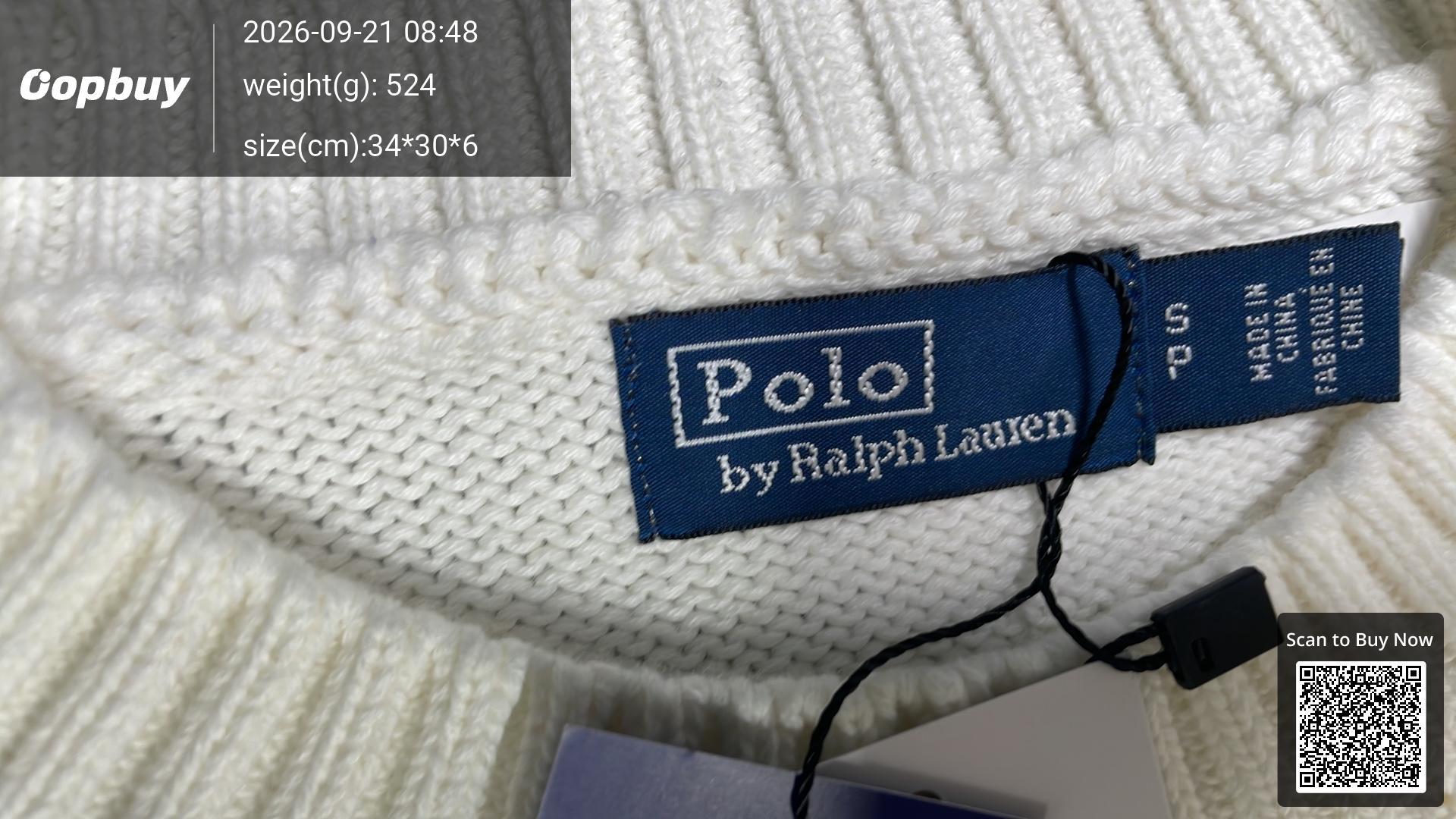 Foto QC 5 de Polo Ralph Lauren Crewneck Sweater American Flag Cream