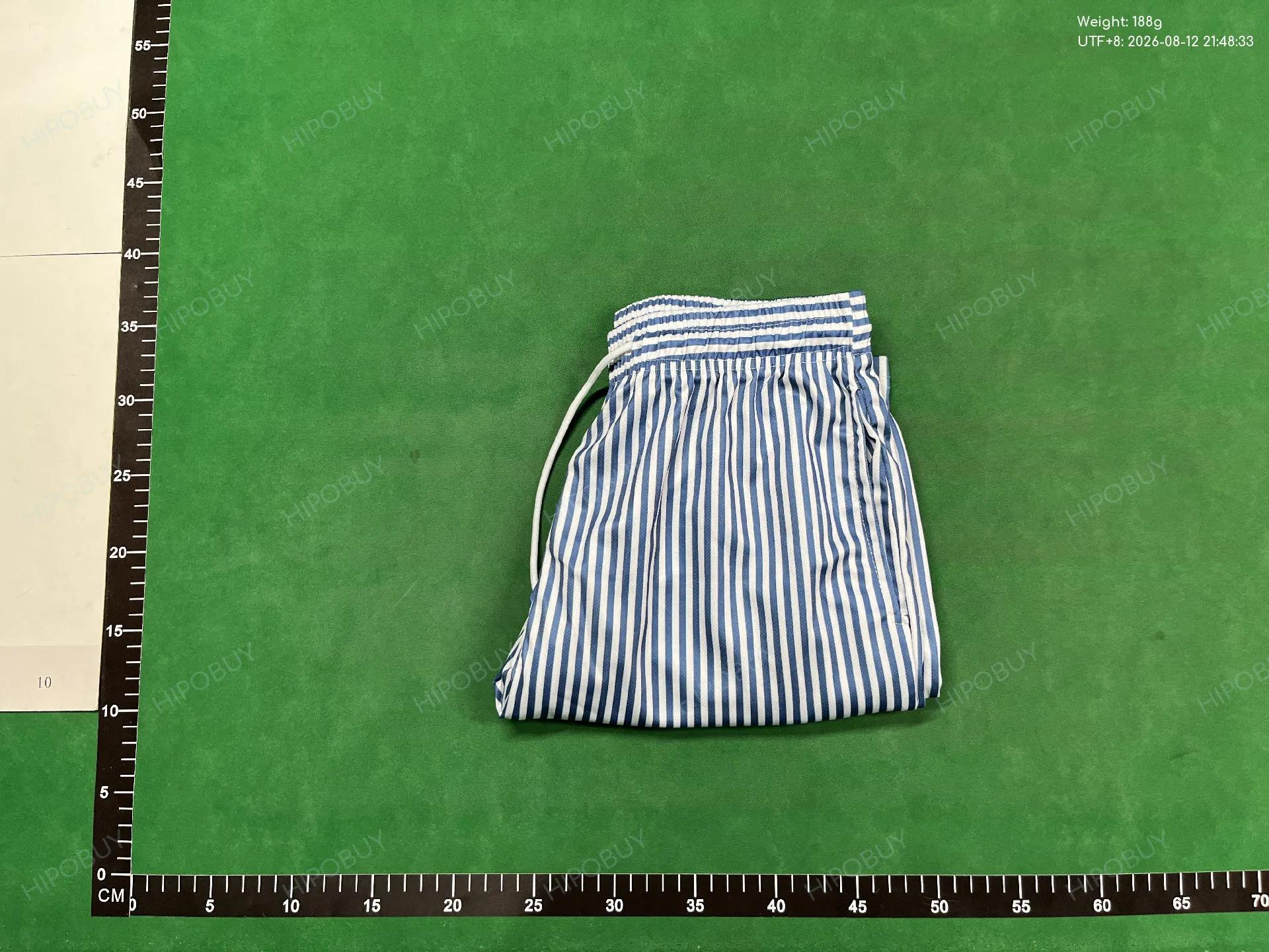 Foto QC 4 de Striped Mesh Board Shorts Blue White