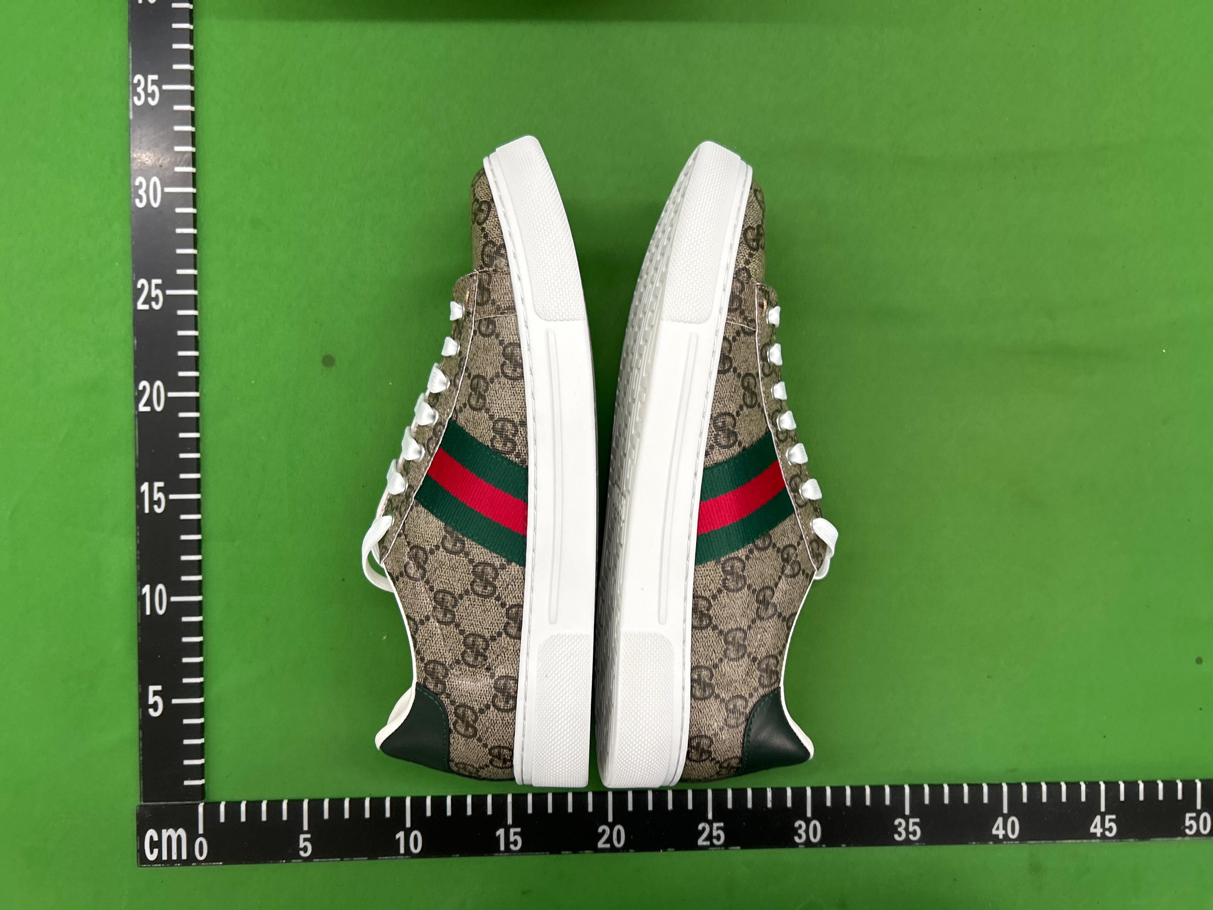 Foto QC 6 de Gucci Ace Leather Sneakers Mystic Cat Logo Print White