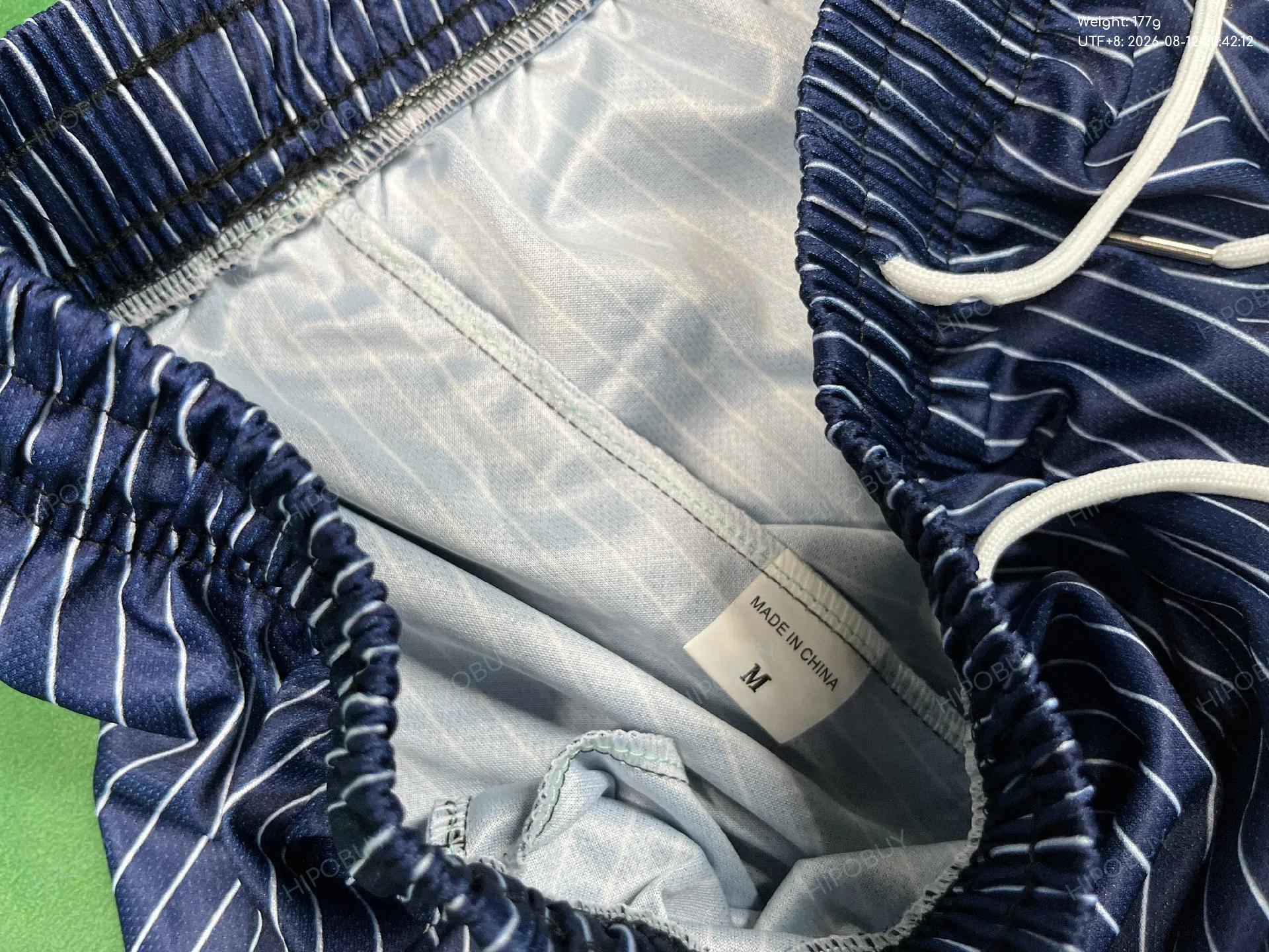Foto QC 5 de Striped Mesh Board Shorts Blue White