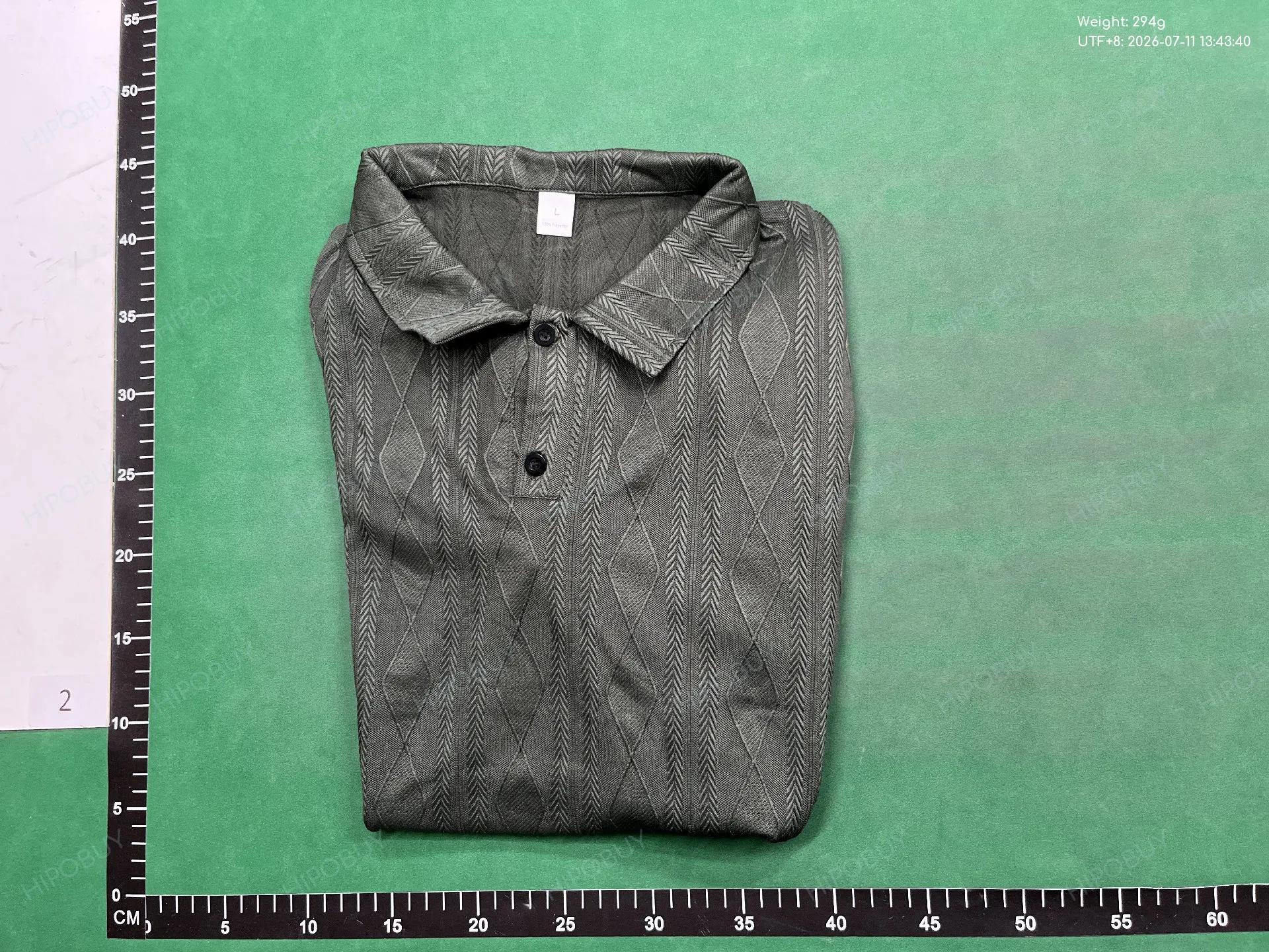 Foto QC 8 de Other Retro Cable Knit Polo Shirt Coffee Brown