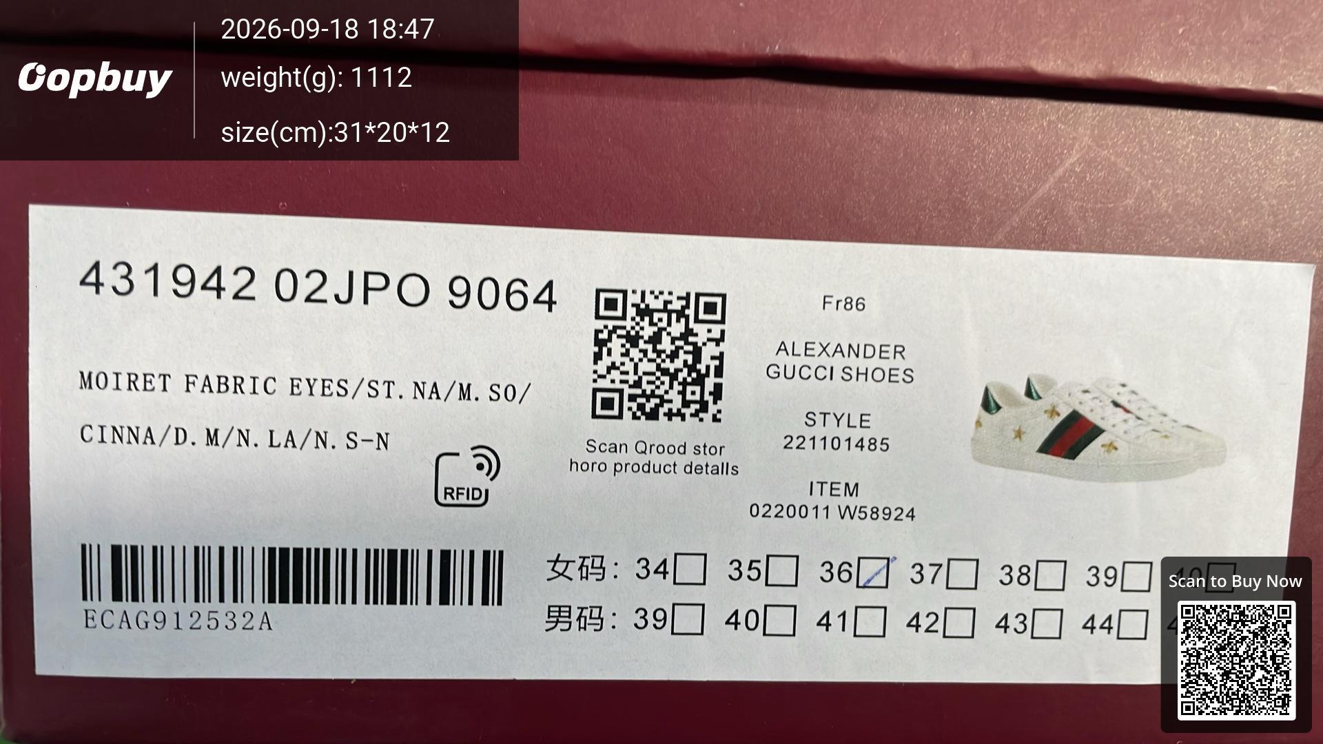 Foto QC 8 de Gucci Ace Leather Sneakers Blue and Red Web White