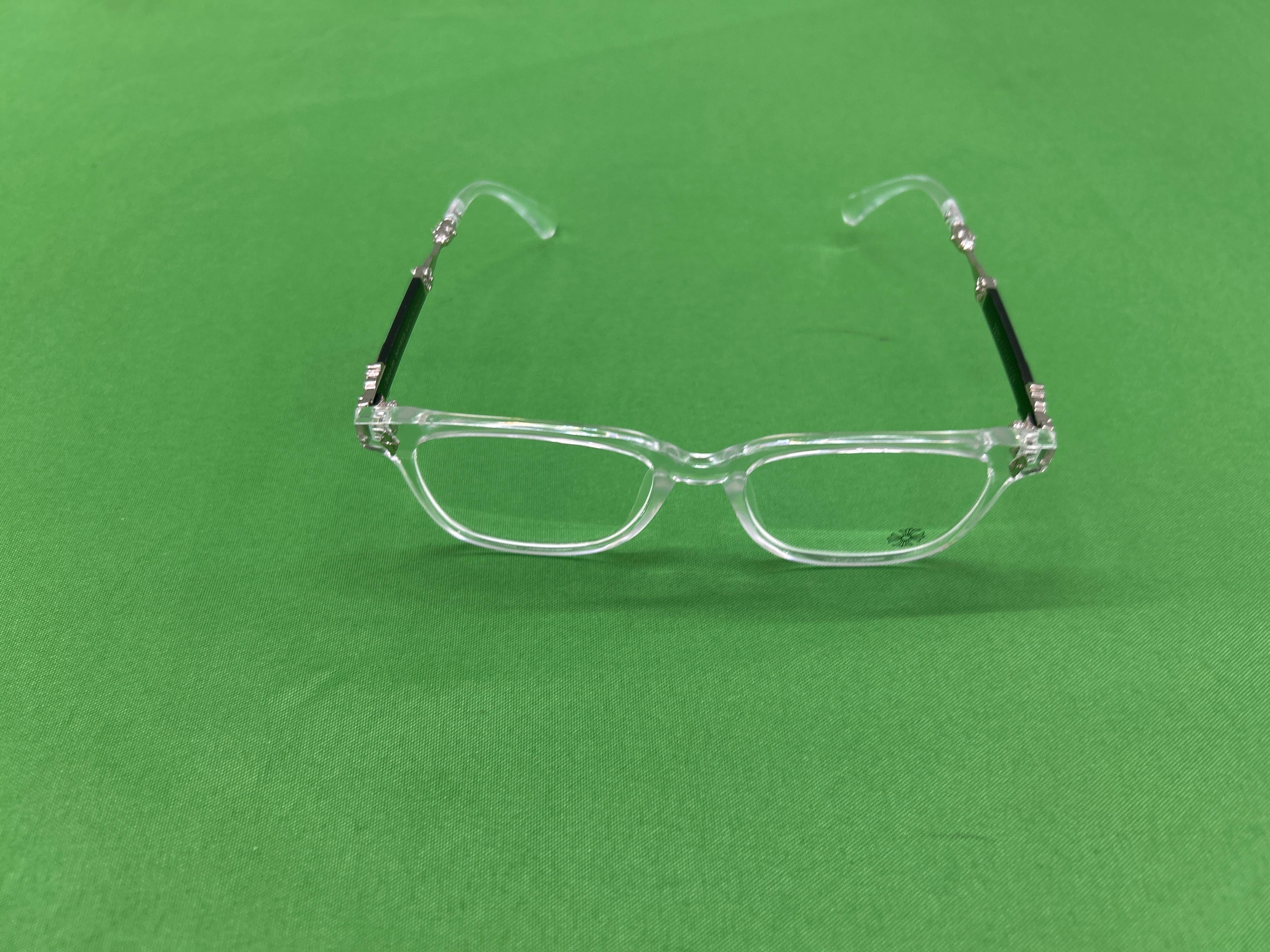 Foto QC 7 de Chrome Hearts Square-Frame Acetate Eyeglasses Clear (2271)