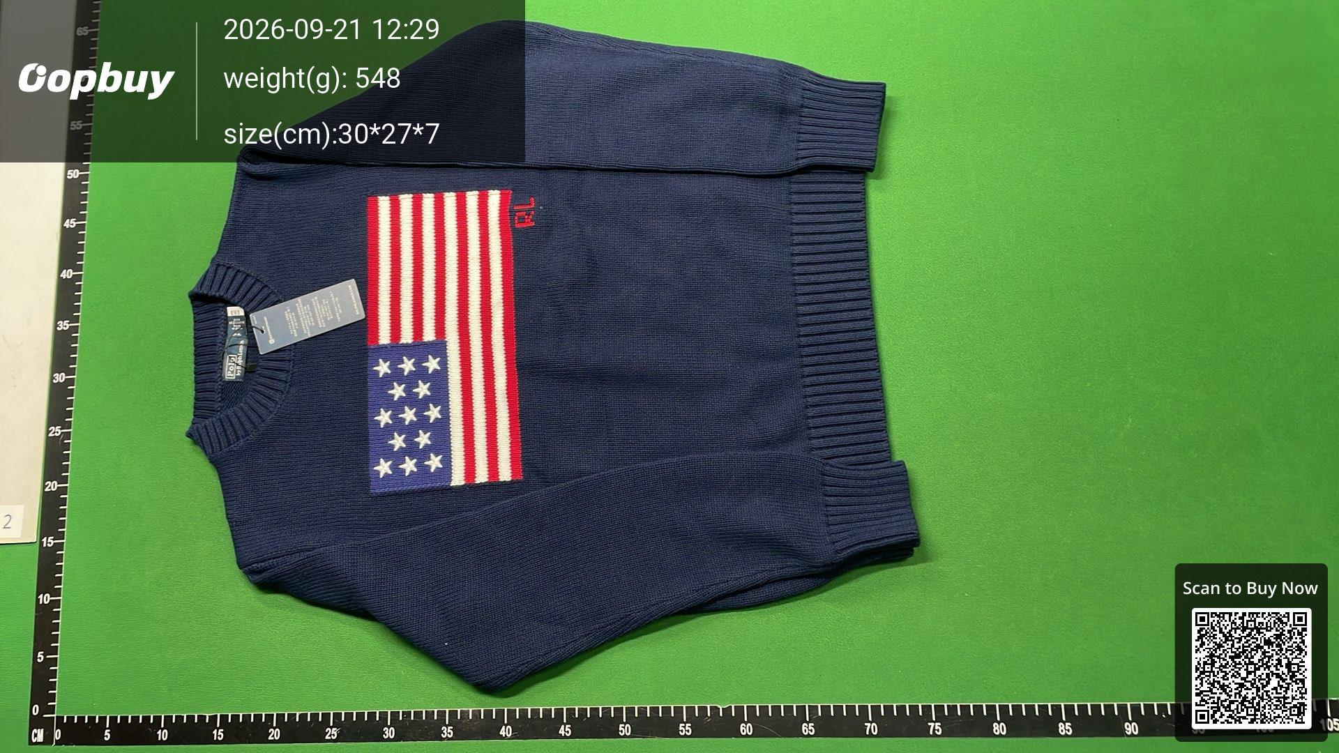 Foto QC 2 de Polo Ralph Lauren Crewneck Sweater American Flag Cream