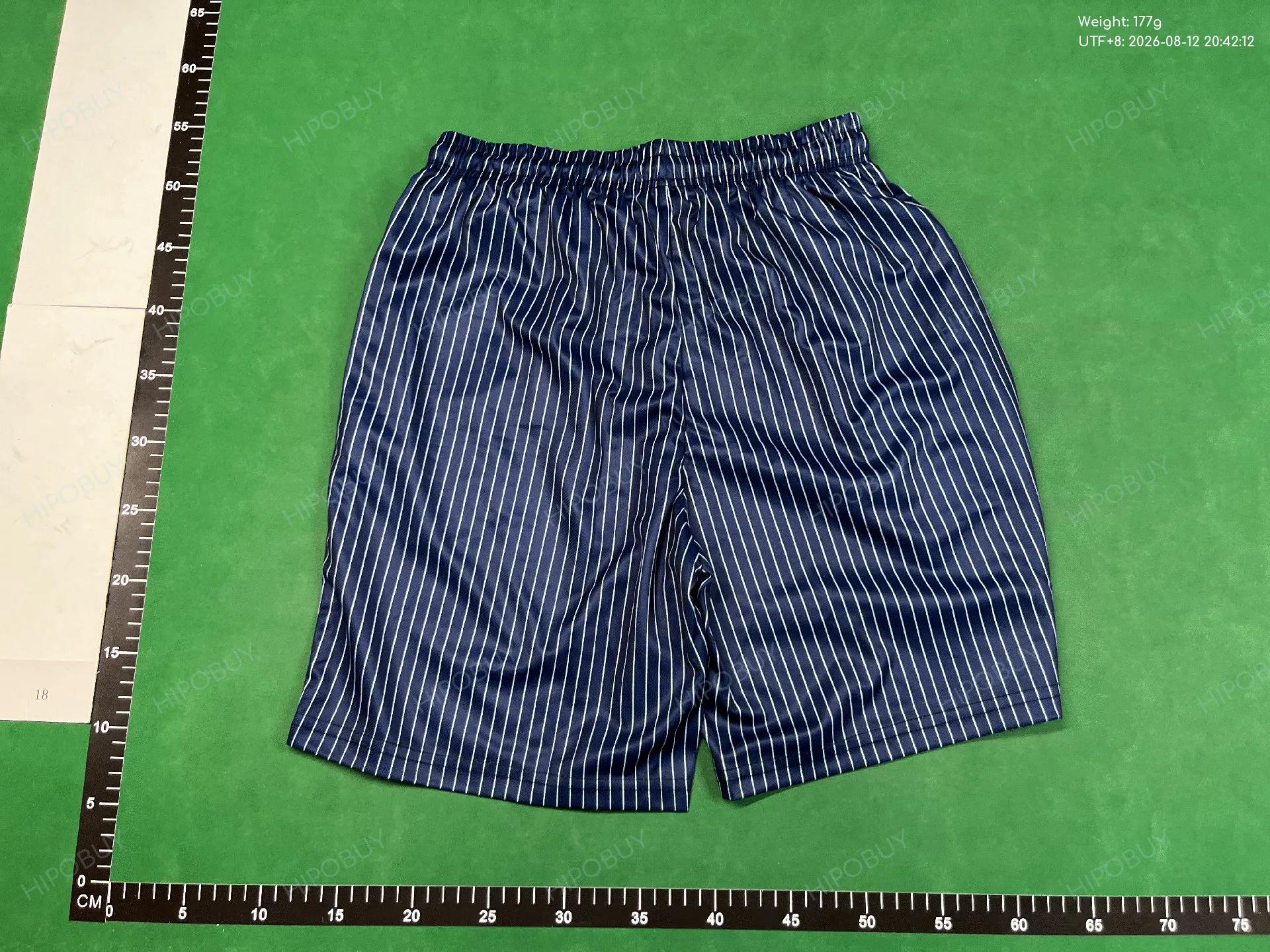 Foto QC 7 de Striped Mesh Board Shorts Blue White