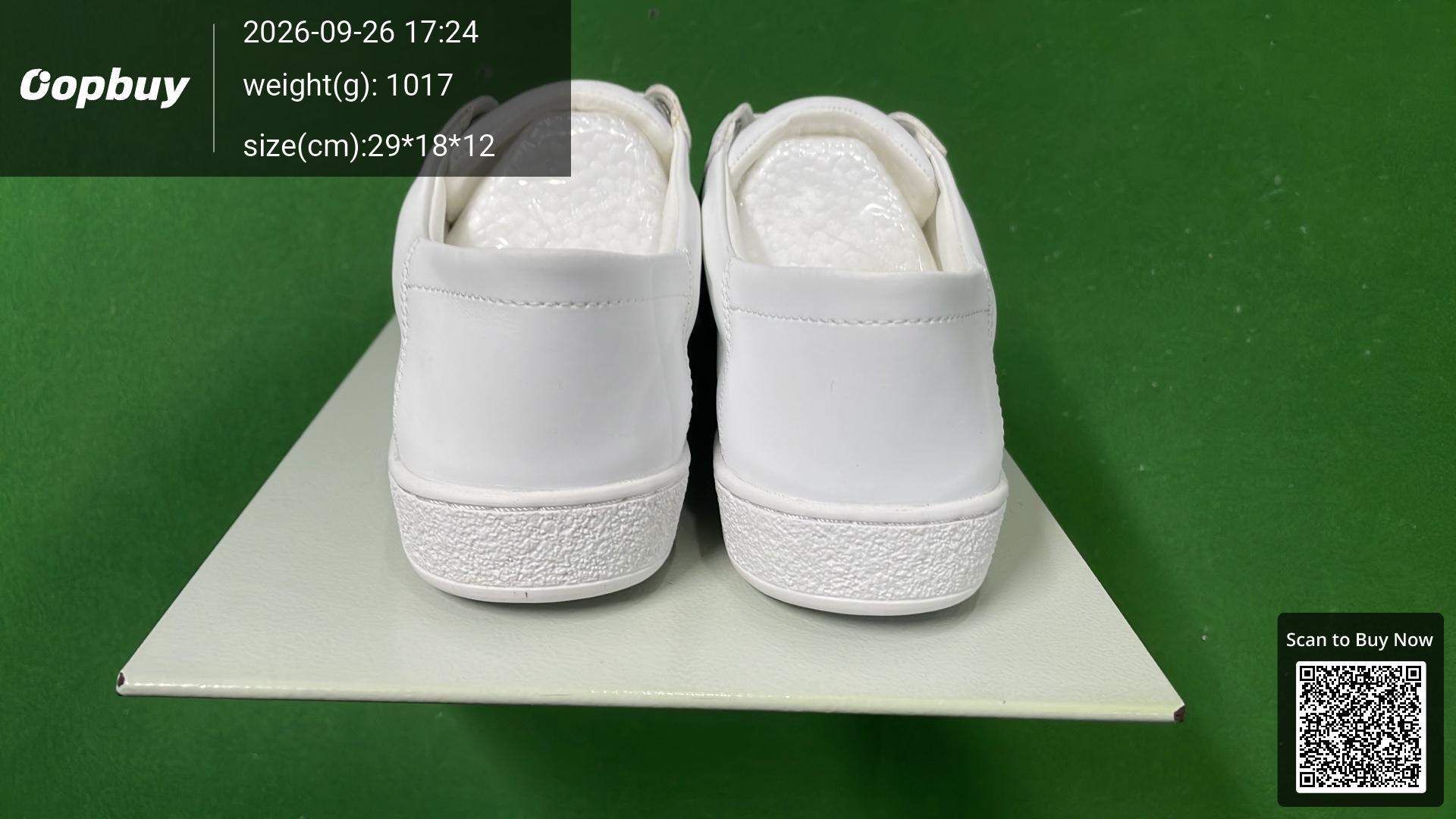 Foto QC 3 de Gucci Ace Leather Sneakers Blue and Red Web White