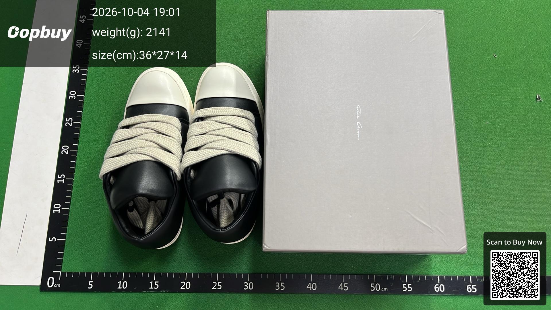 Foto QC 1 de Rick Owens Jumbo Lace Sneaks Low Black Milk
