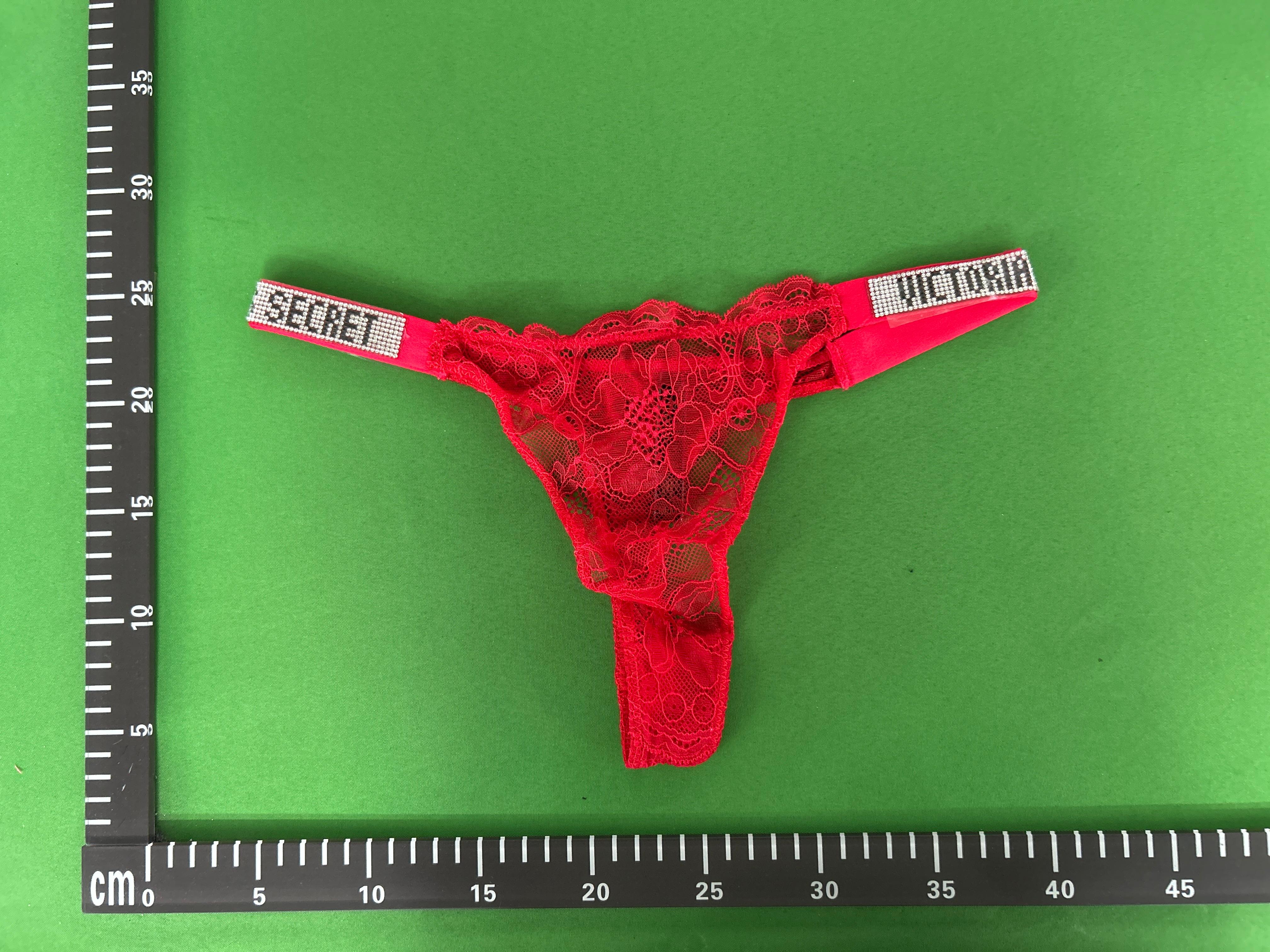 Foto QC 4 de Generic Underwear Lace Rhinestone Thong White