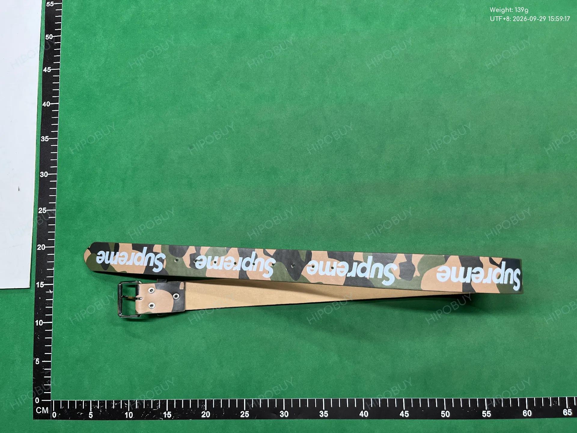 Foto QC 2 de Supreme Repeat Logo Pin Buckle Belt Green